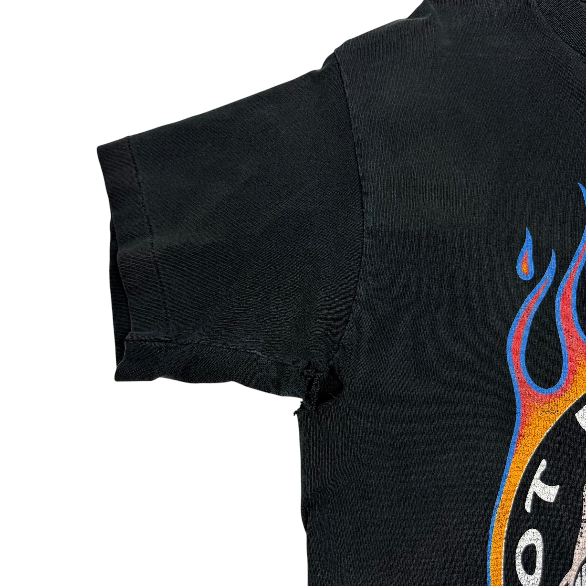 Vintage Hot Rod Hawks Flame Calgary Tee Black