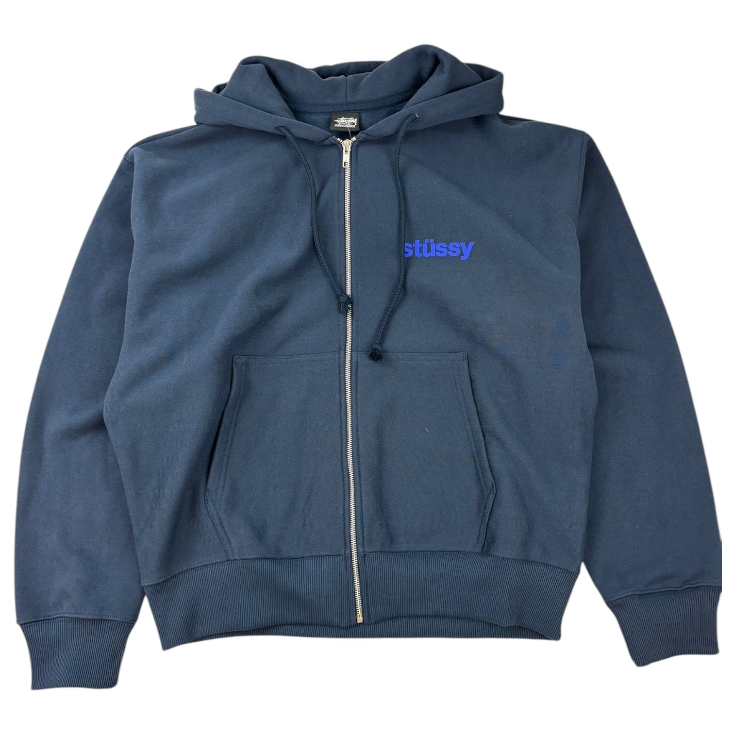 Stussy Built Tough Zip-Up Hoodie Navy