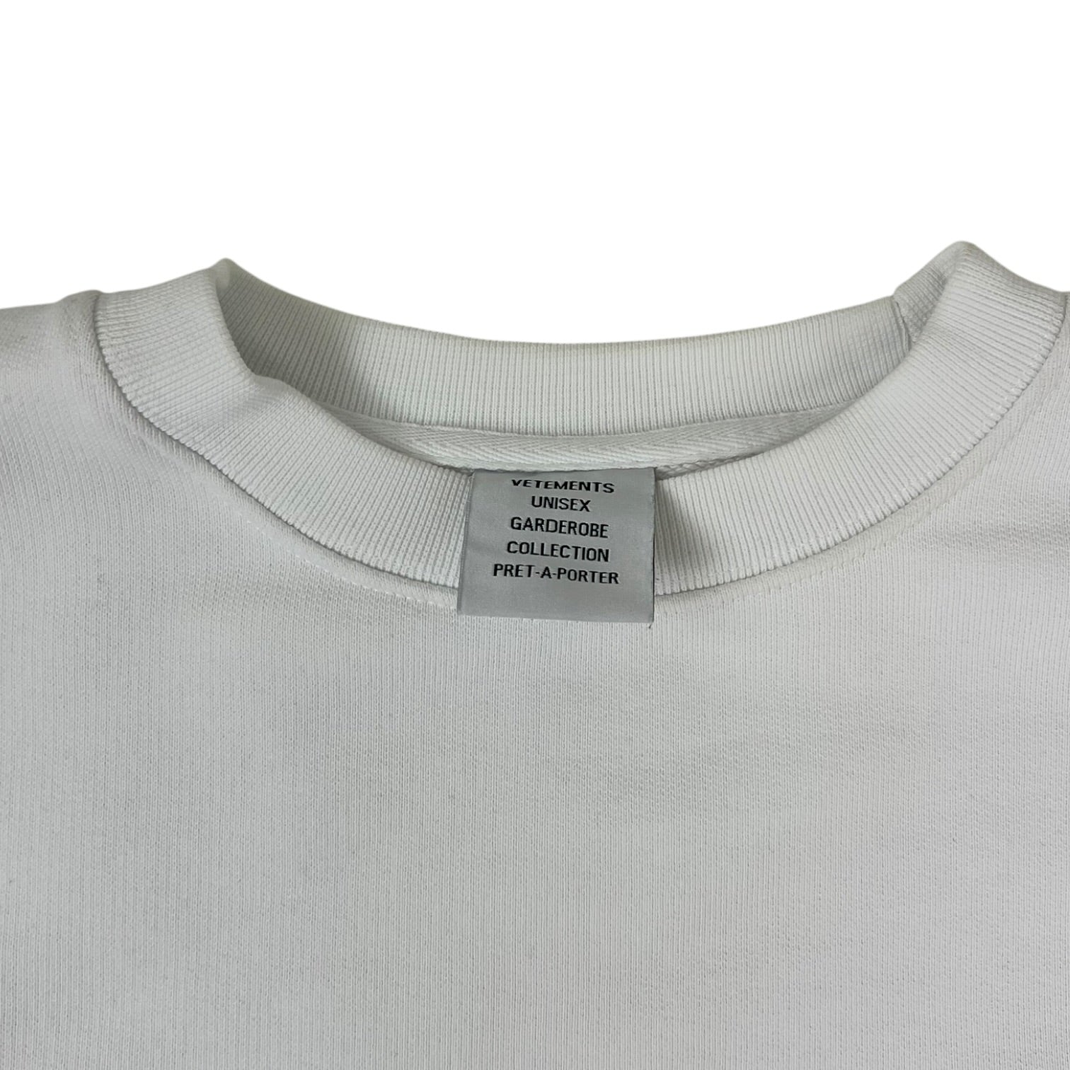 Vetements Hello My Name Is Sweatshirt White