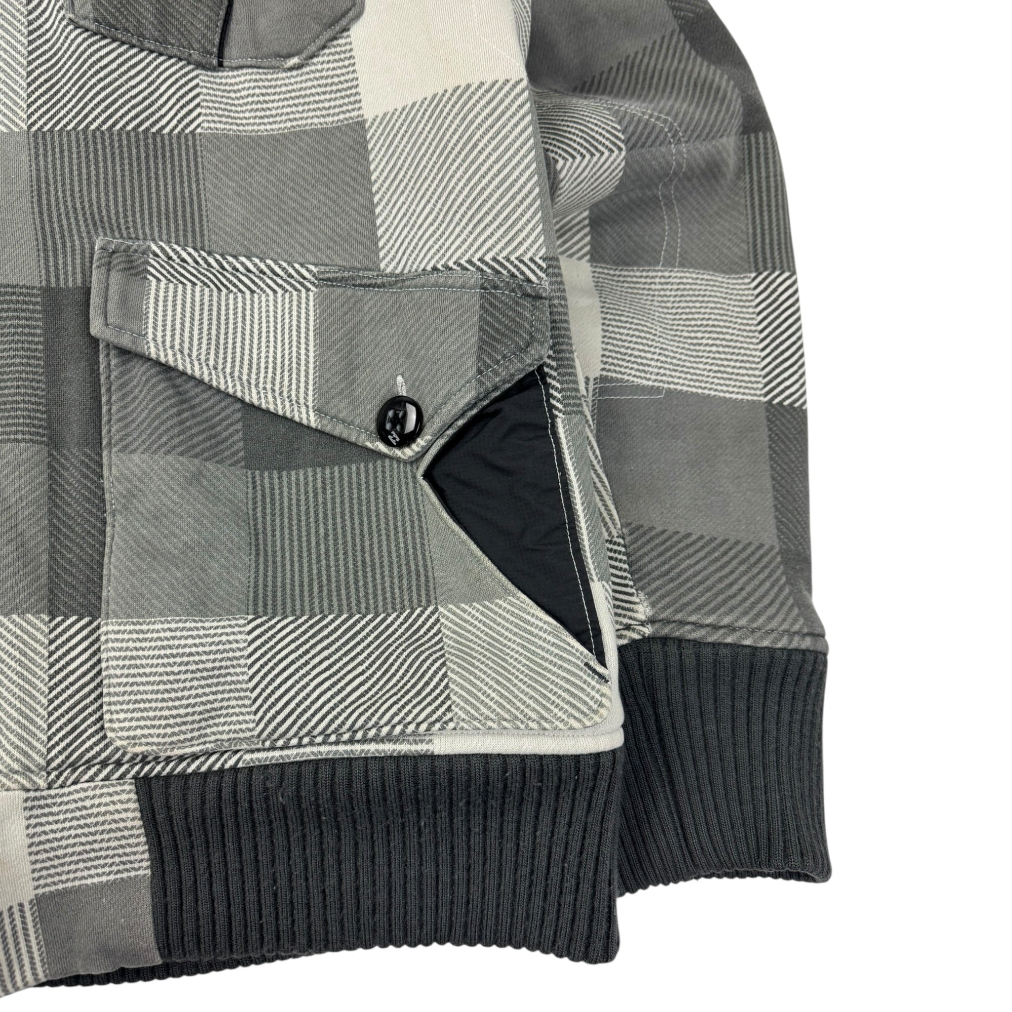 Vintage Y2K Billabong Sherpa Lined Plaid Hoodie