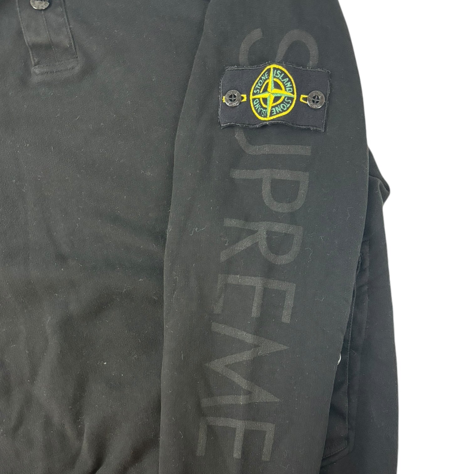 Stone Island x Supreme FW14 Hoodie Black