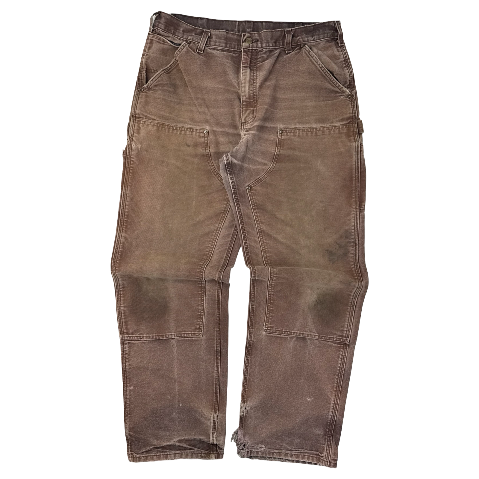 Faded Brown Carhartt Double Knee Bottoms