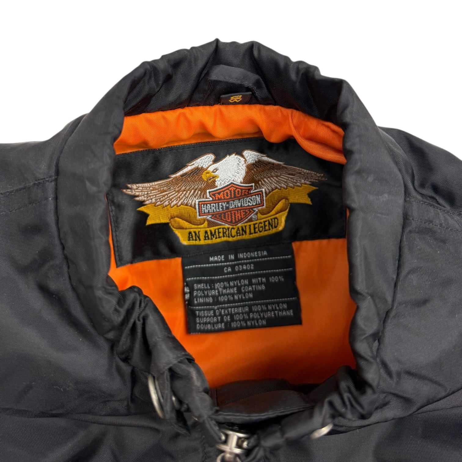 Vintage Harley Davidson Women’s Nylon Jacket Black