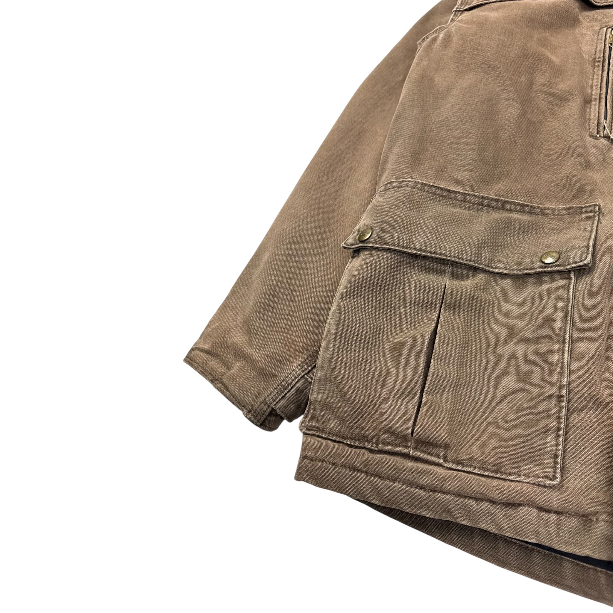 Vintage Carhartt Chore Barn Coat Blanket Lined Jacket Chocolate Brown