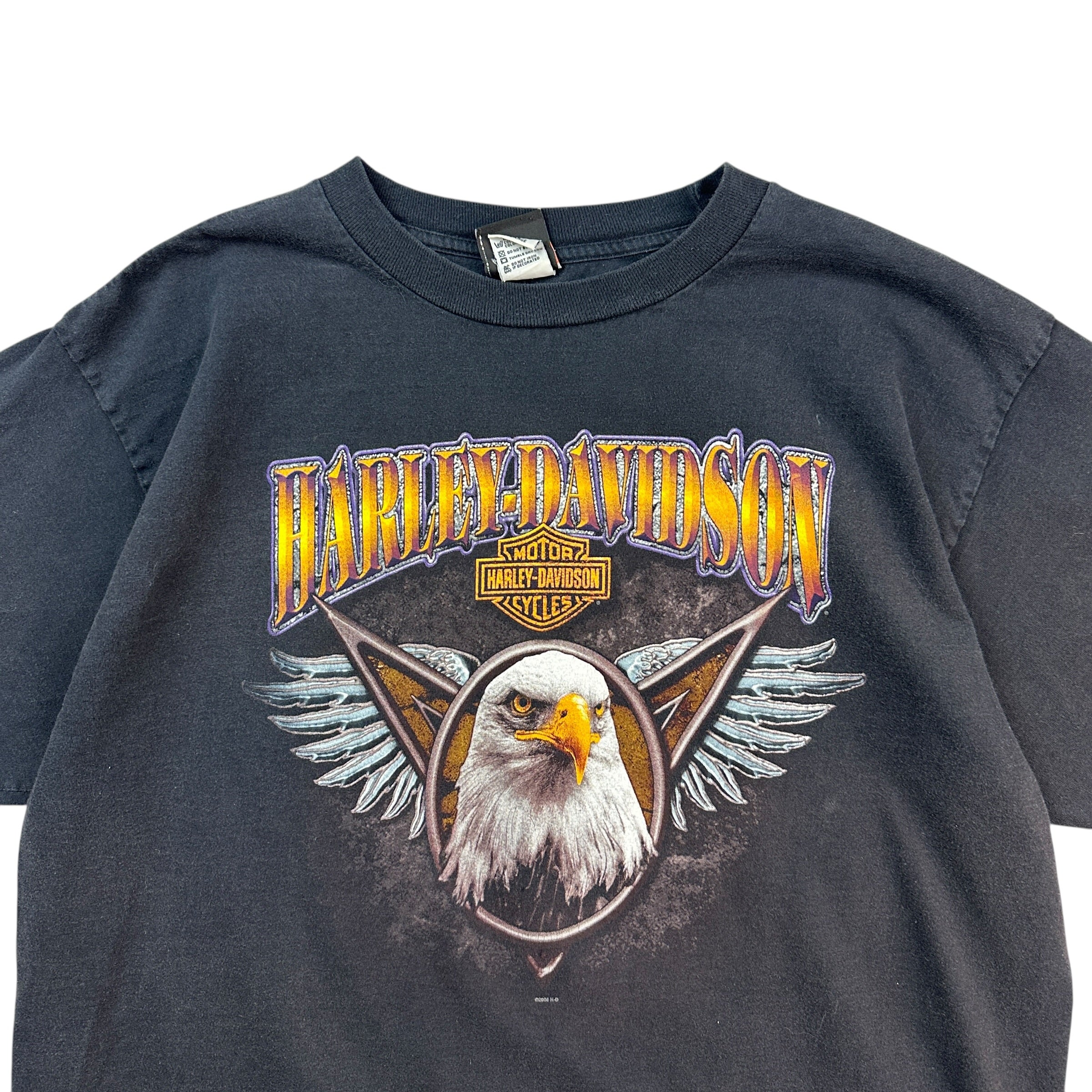 Vintage Harley Davidson Lubbock Texas Tee Black