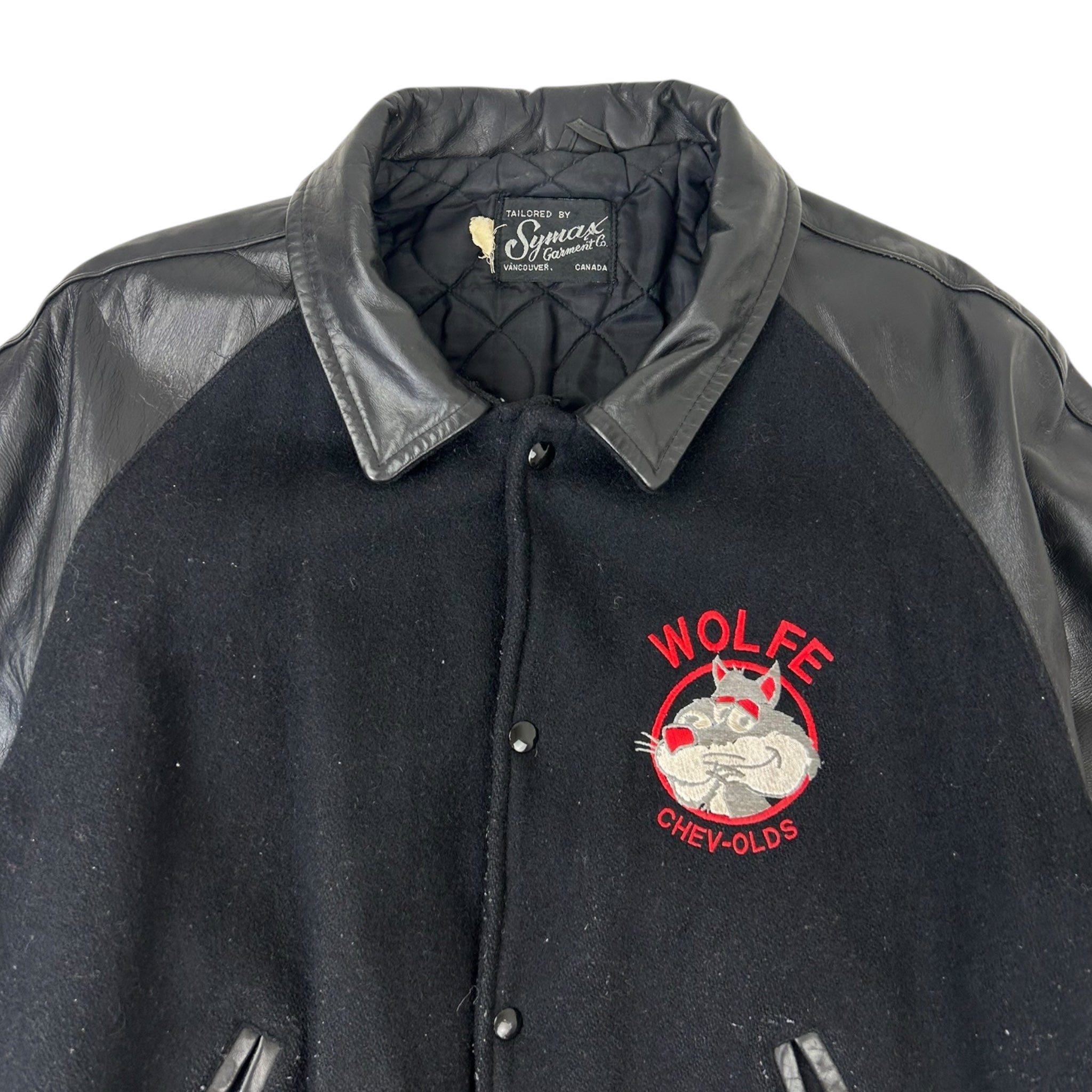 Vintage Wolfe Letterman Jacket Black