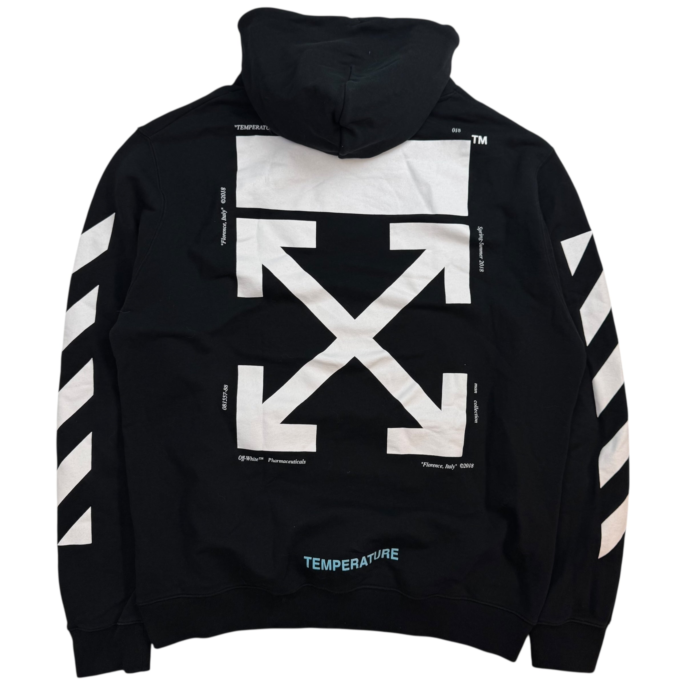 Off-White SS18 Mona Lisa Pullover Hoodie Black