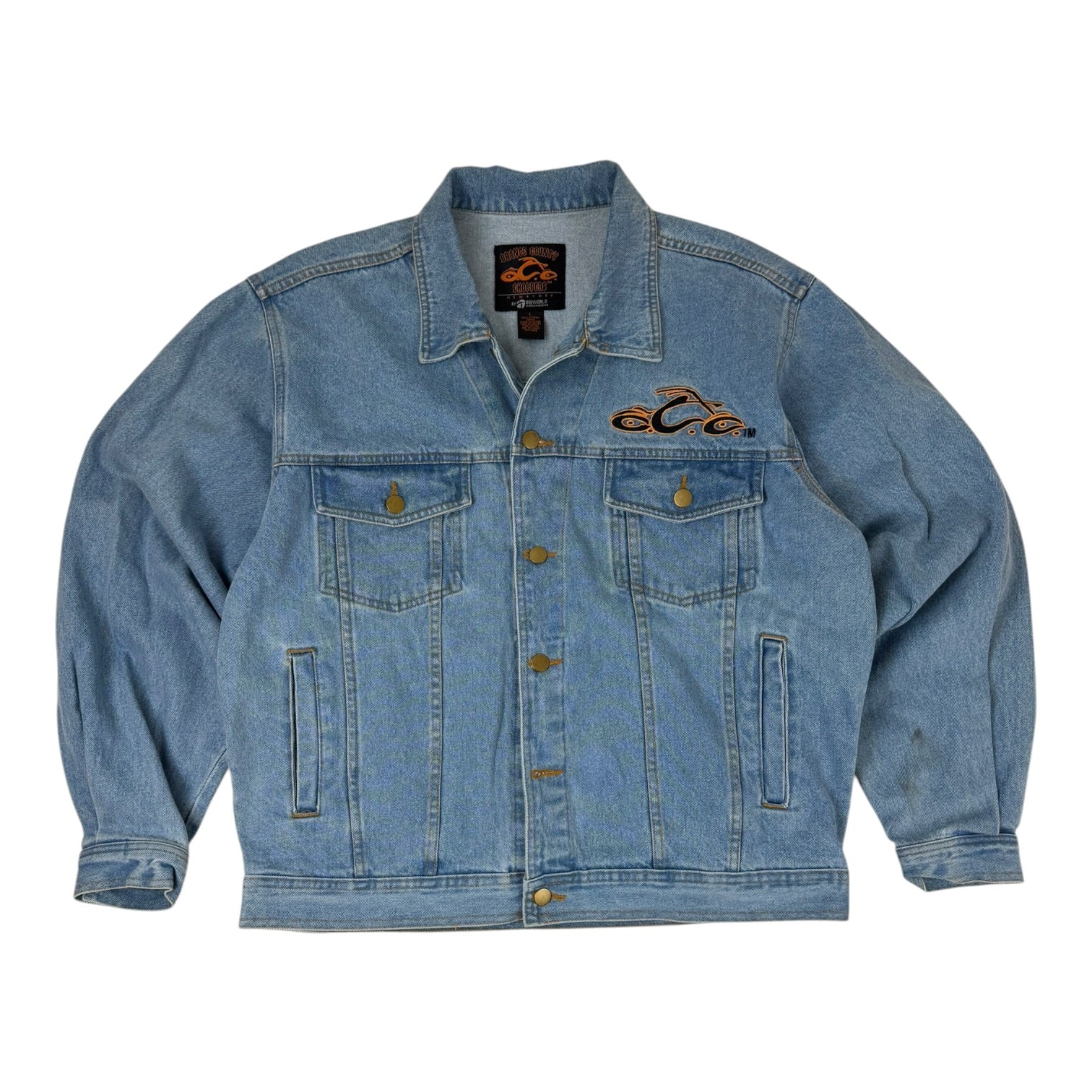 Vintage Orange County Choppers Denim Jacket Light Wash
