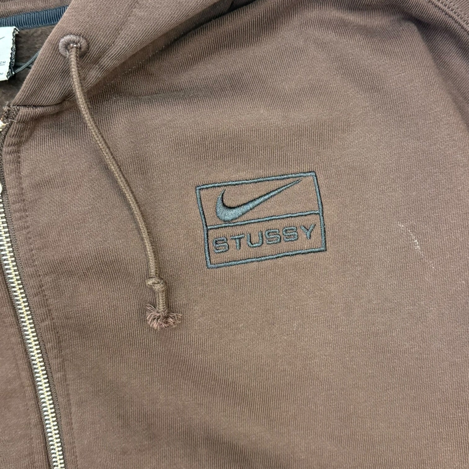 Stussy x Nike Stone Washed Zip Hoodie Dark Cinder