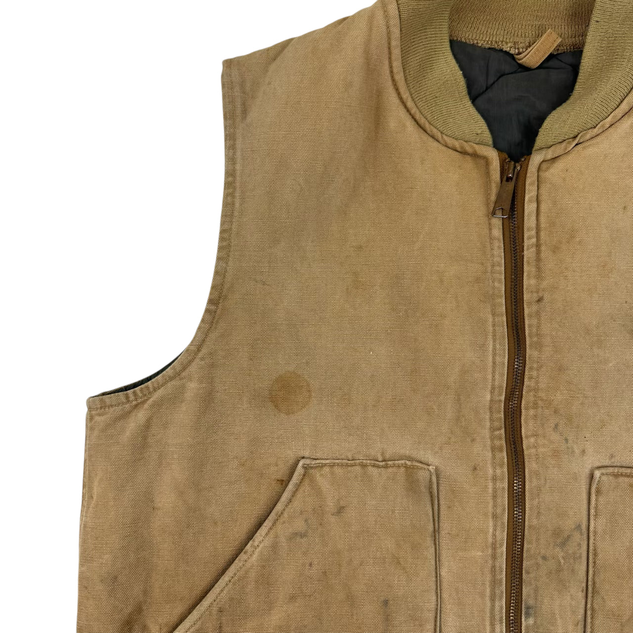 Vintage Carhartt Quilted Lined Vest Tan