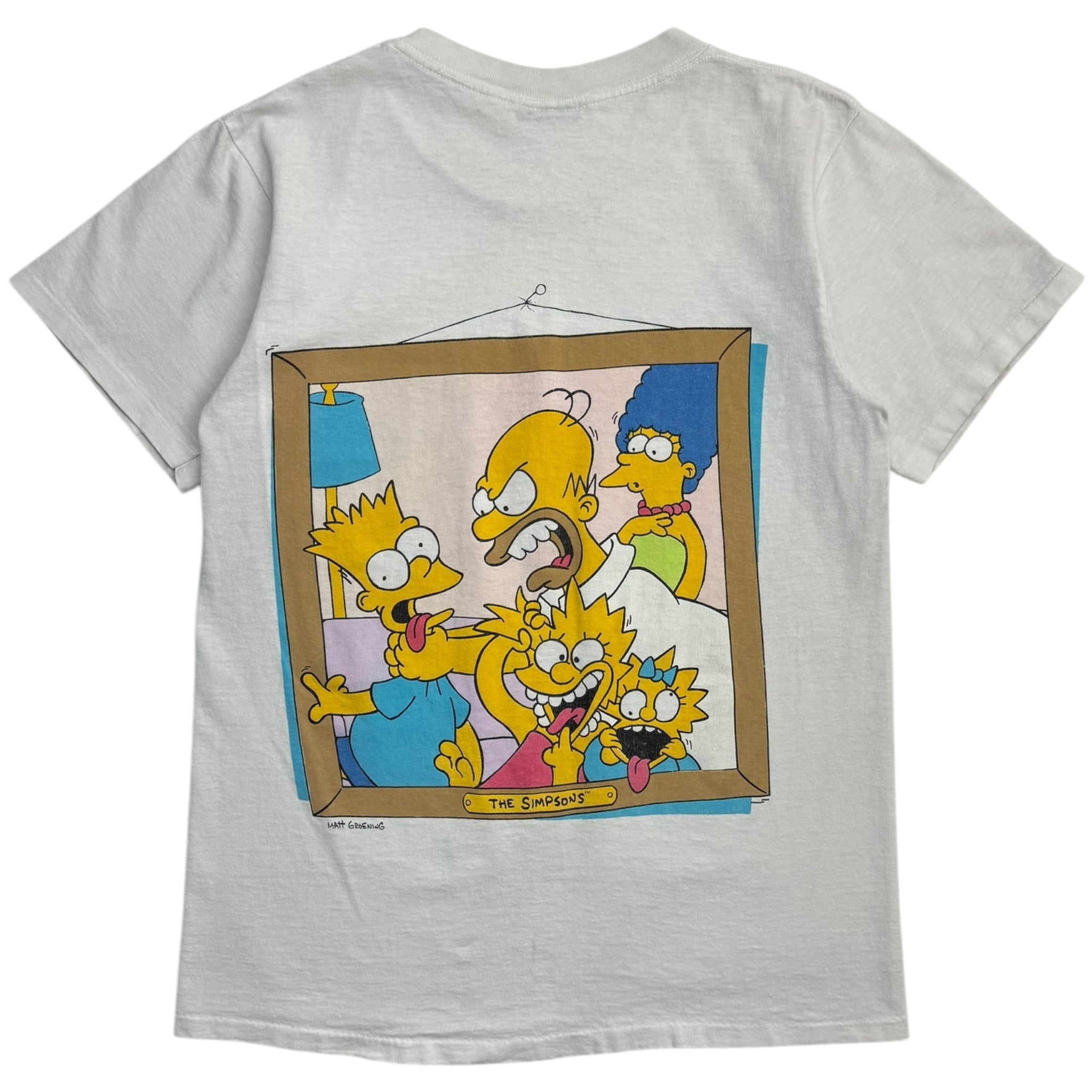 1989 Simpsons Family Photo Tee White