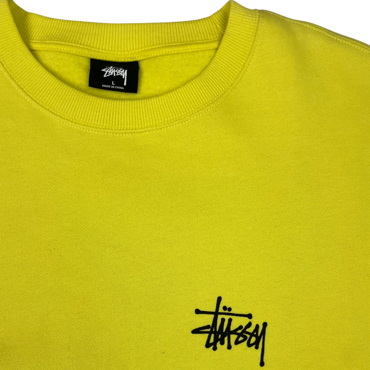 Stussy Basic Crewneck Lemon