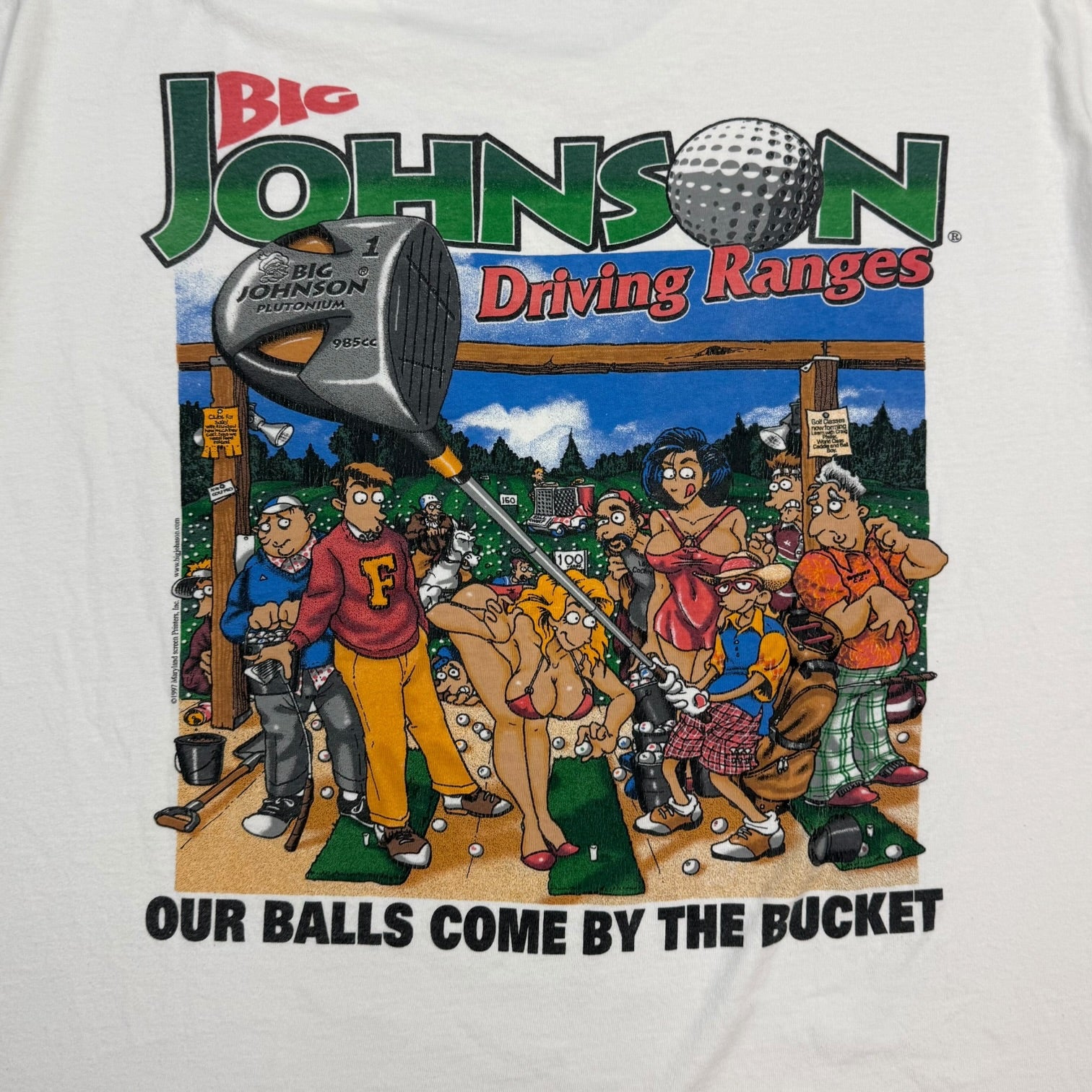 Vintage Big Johnson Driving Ranges Tee White