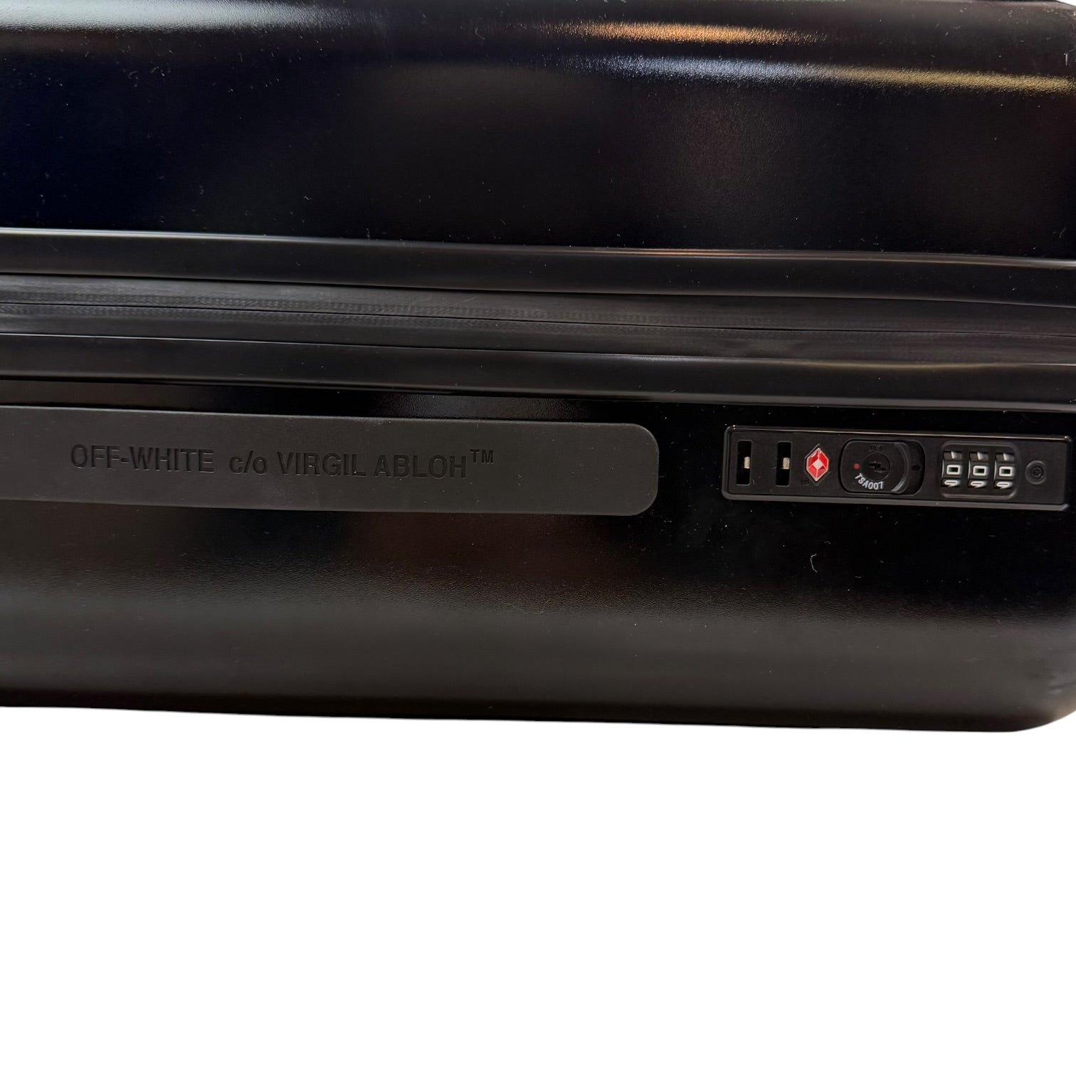 OFF-WHITE Arrow-Detail Trolley Suitcase Luggage Matte Black