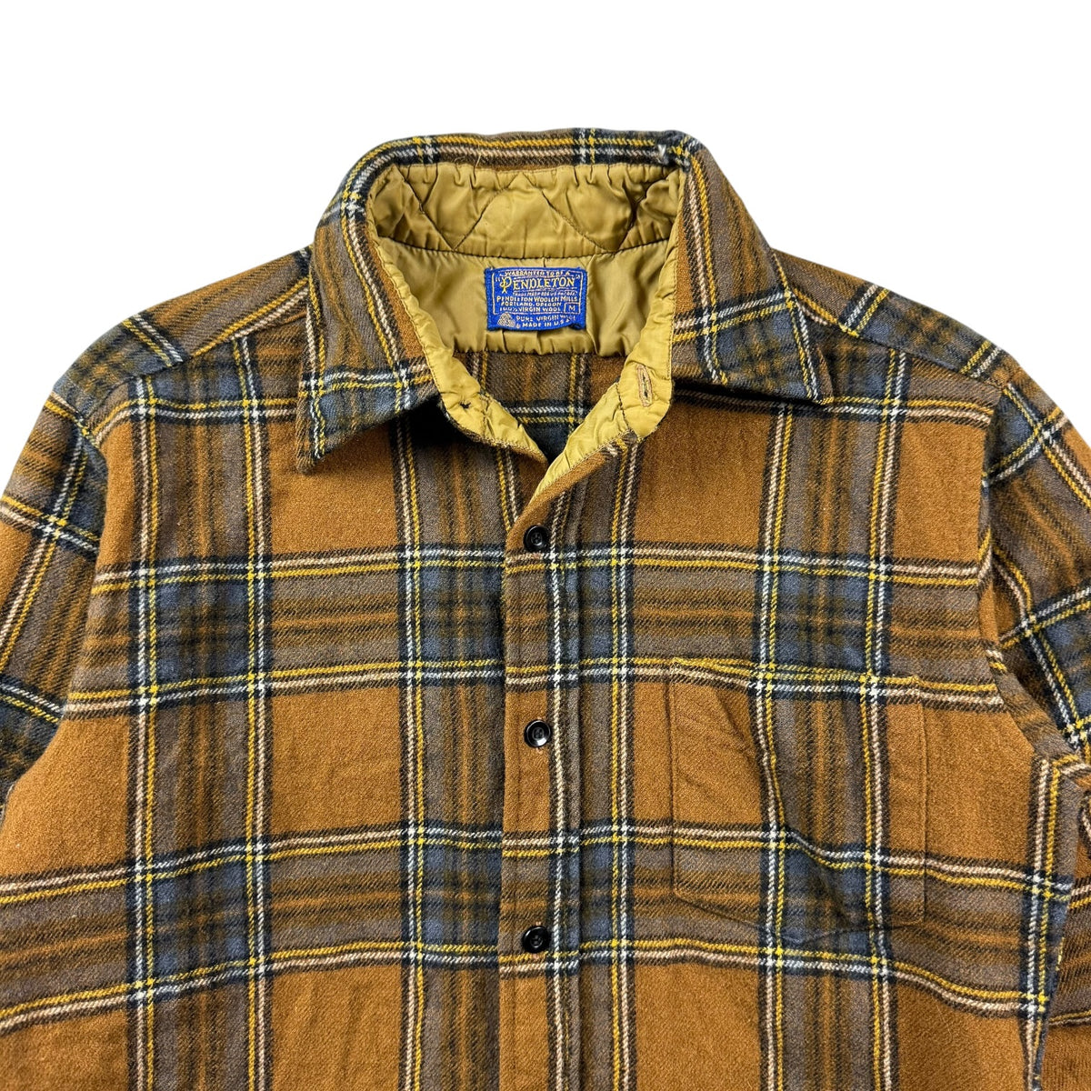 Vintage Pendleton Wool Button Up Flannel Brown