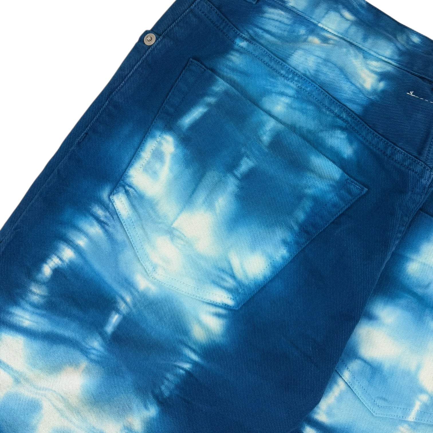 Maison Margiela MM6 Tie Dye Denim Capri Blue