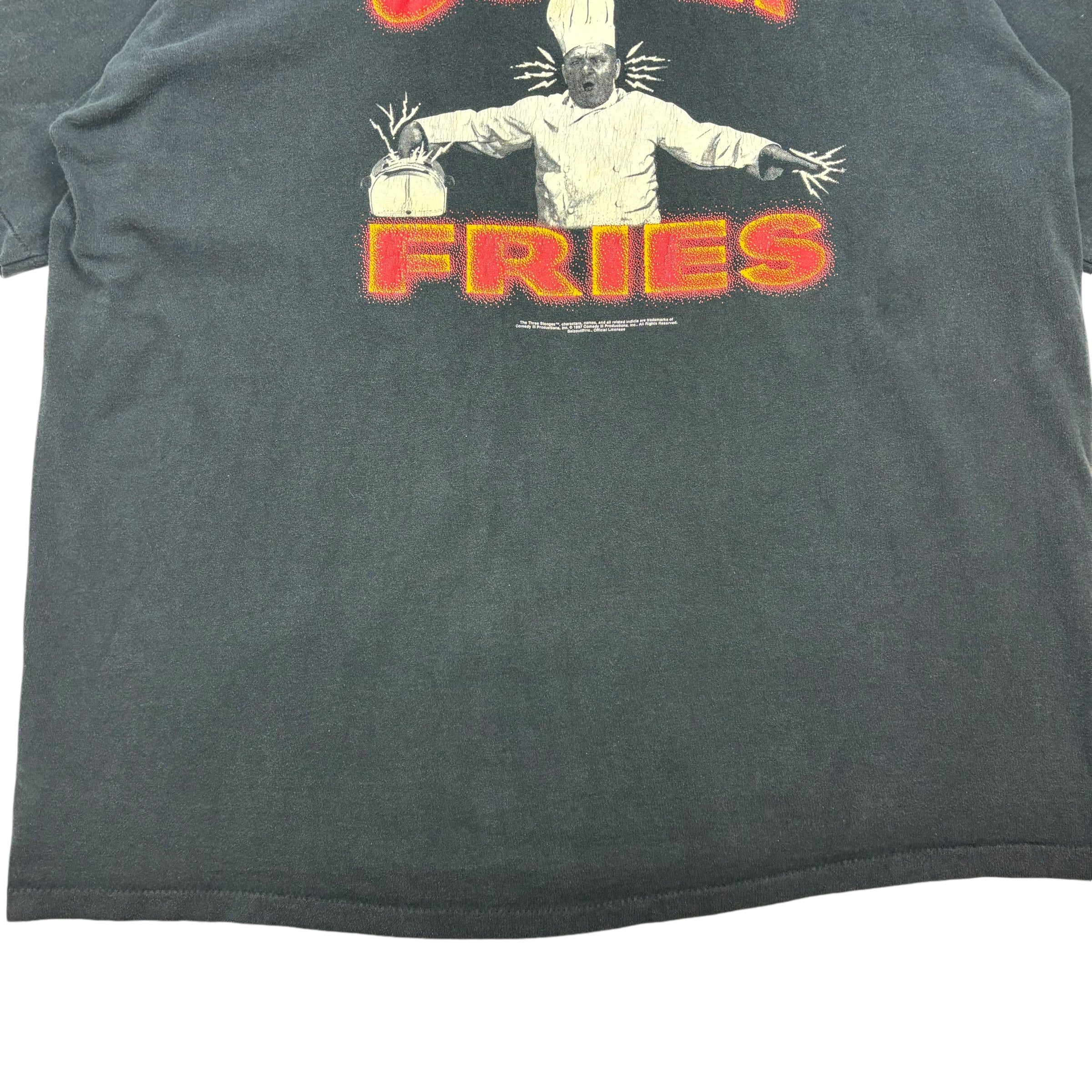 1997 The Three Stooges Curry Fries Tee