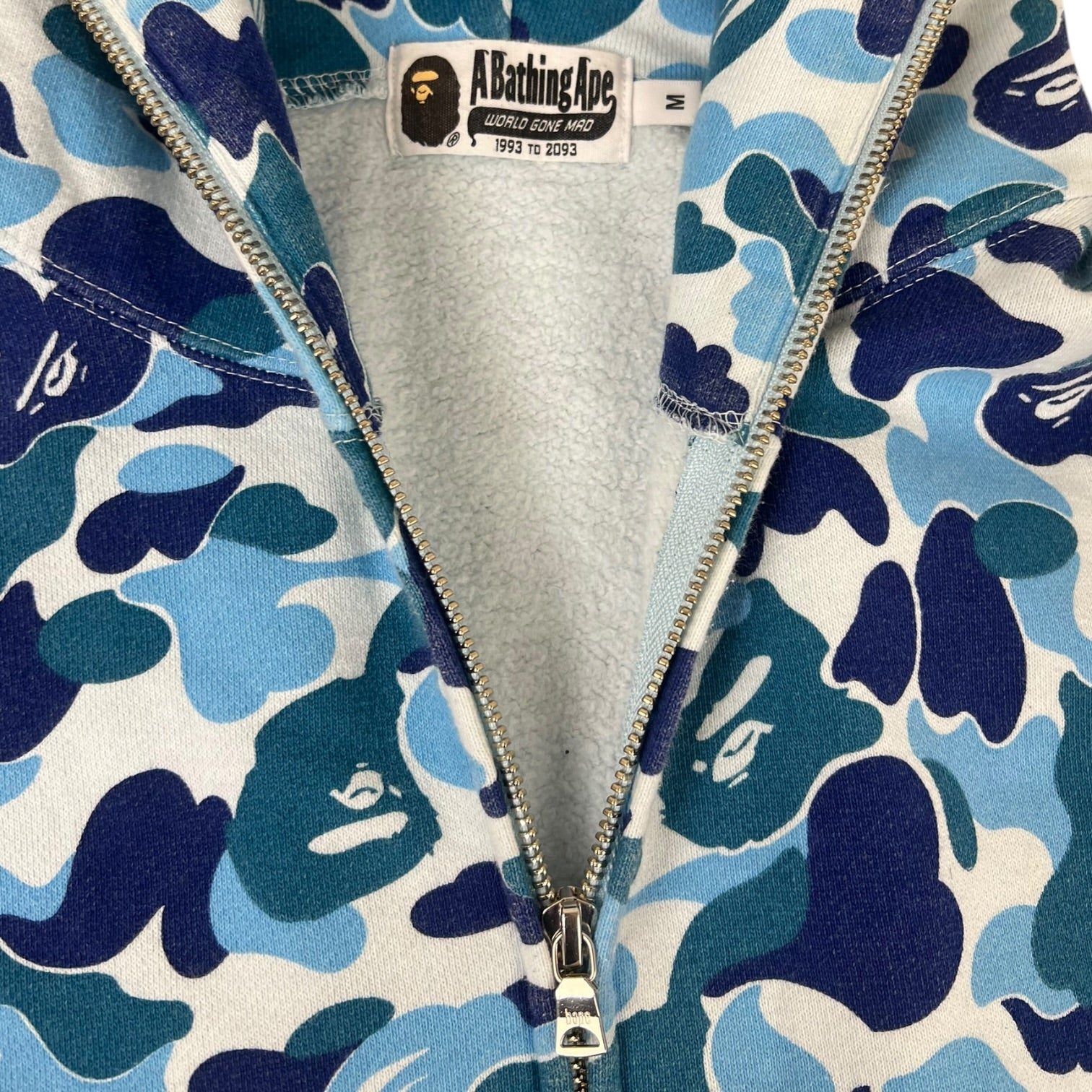 A Bathing Ape ABC Camo Blue Shark Full Zip Hoodie