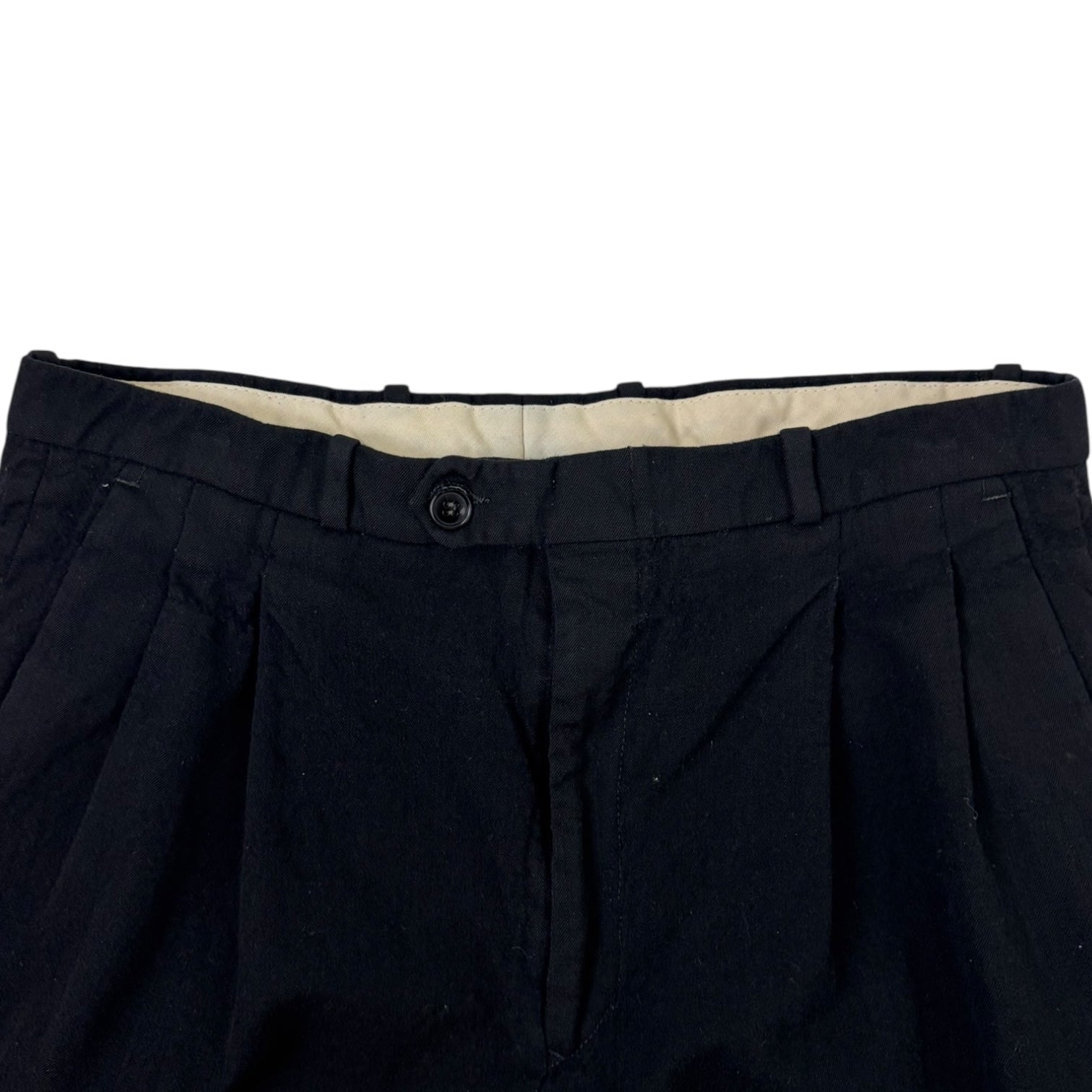 Vintage Yves Saint Laurent Pleated Trousers Black