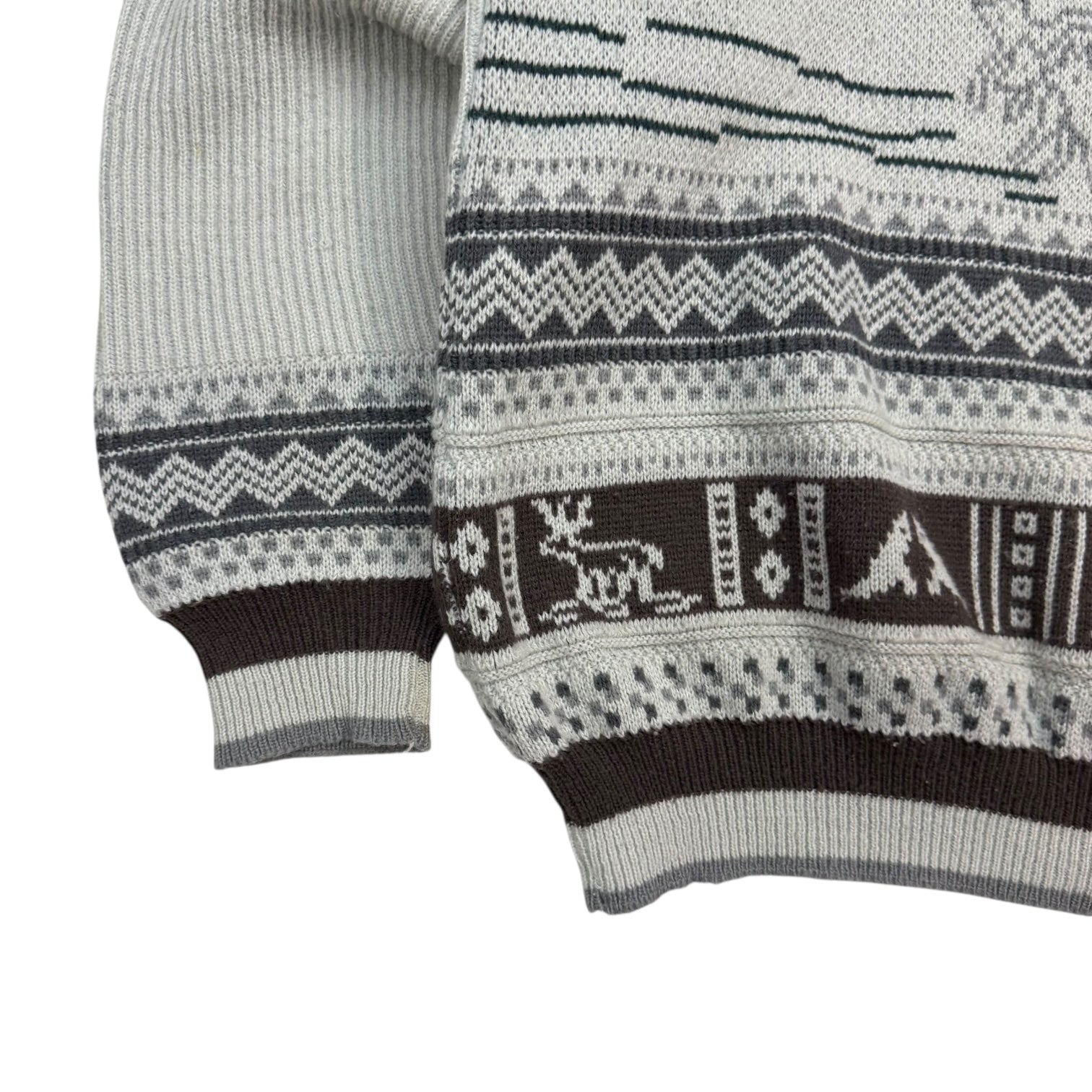 Vintage Winter Knit Crewneck Cream