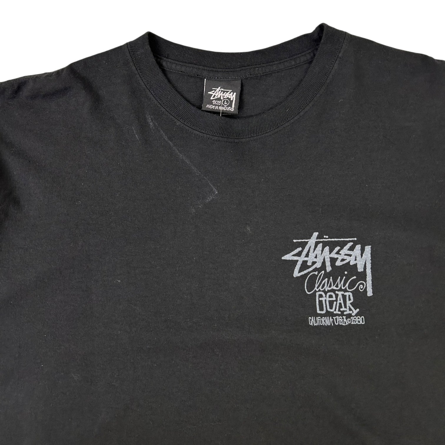 Stussy Classic Gear Pigment Dyed T-Shirt Black