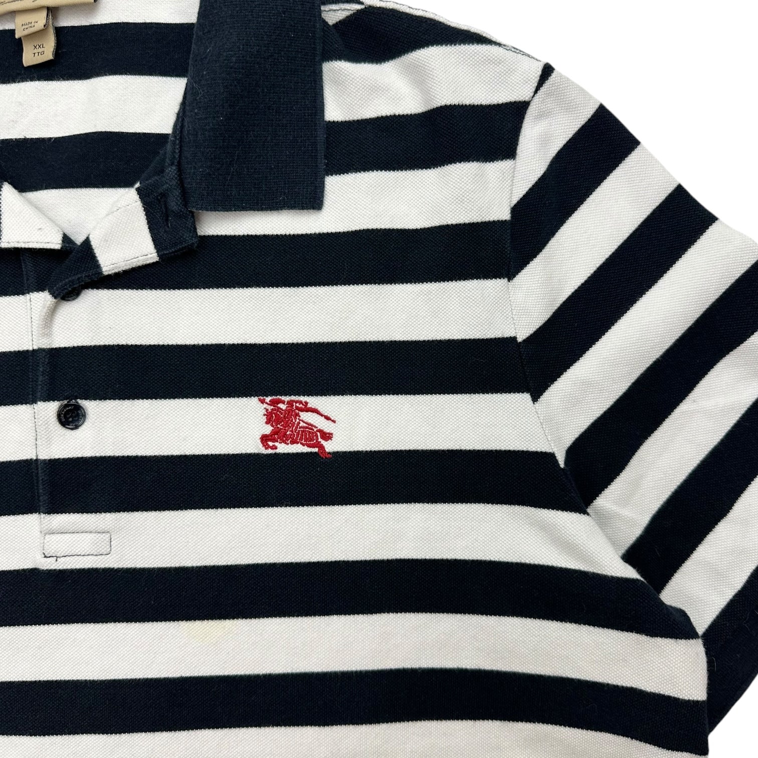 Burberry Stripe Polo Black/White