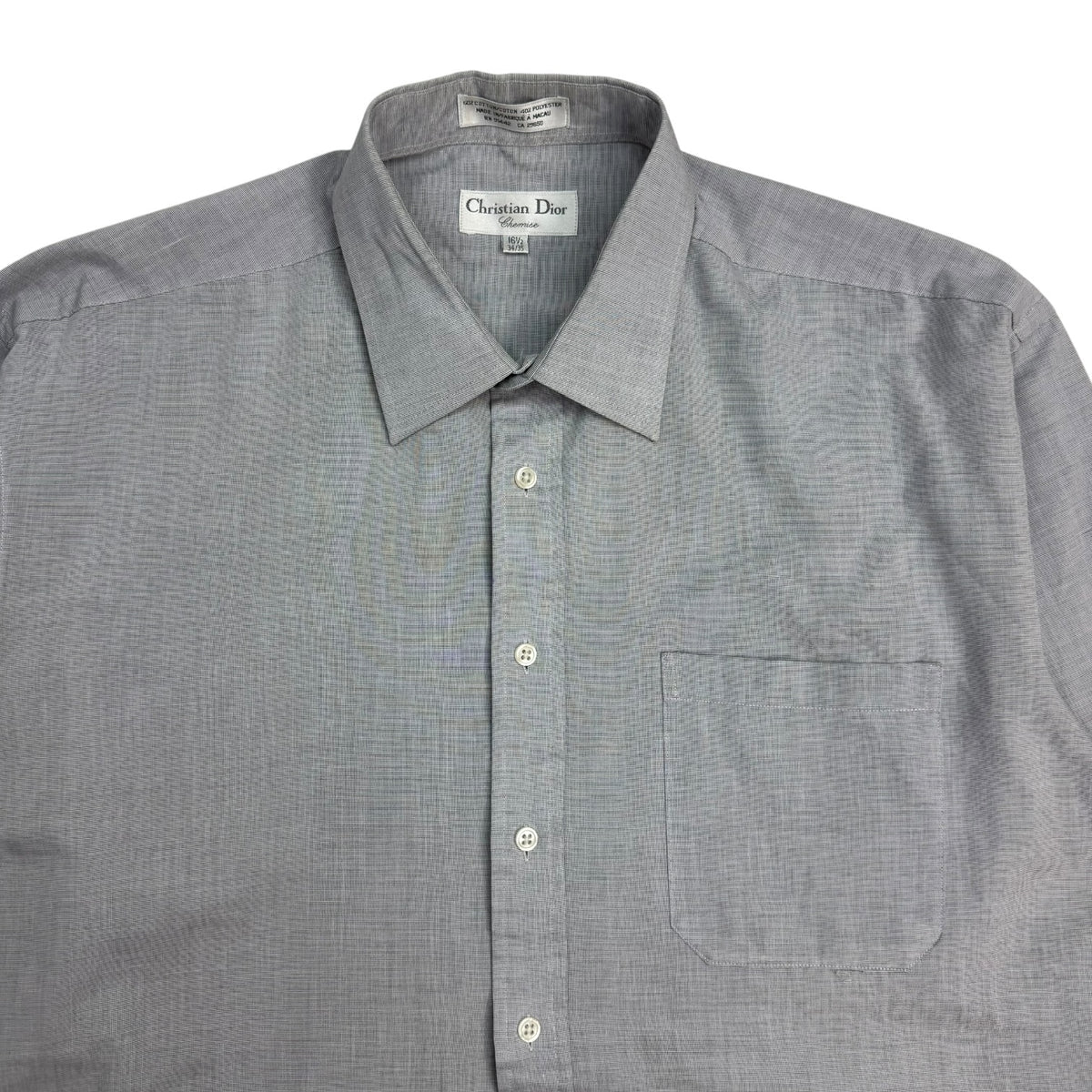 Vintage Christian Dior Button Up Shirt Grey
