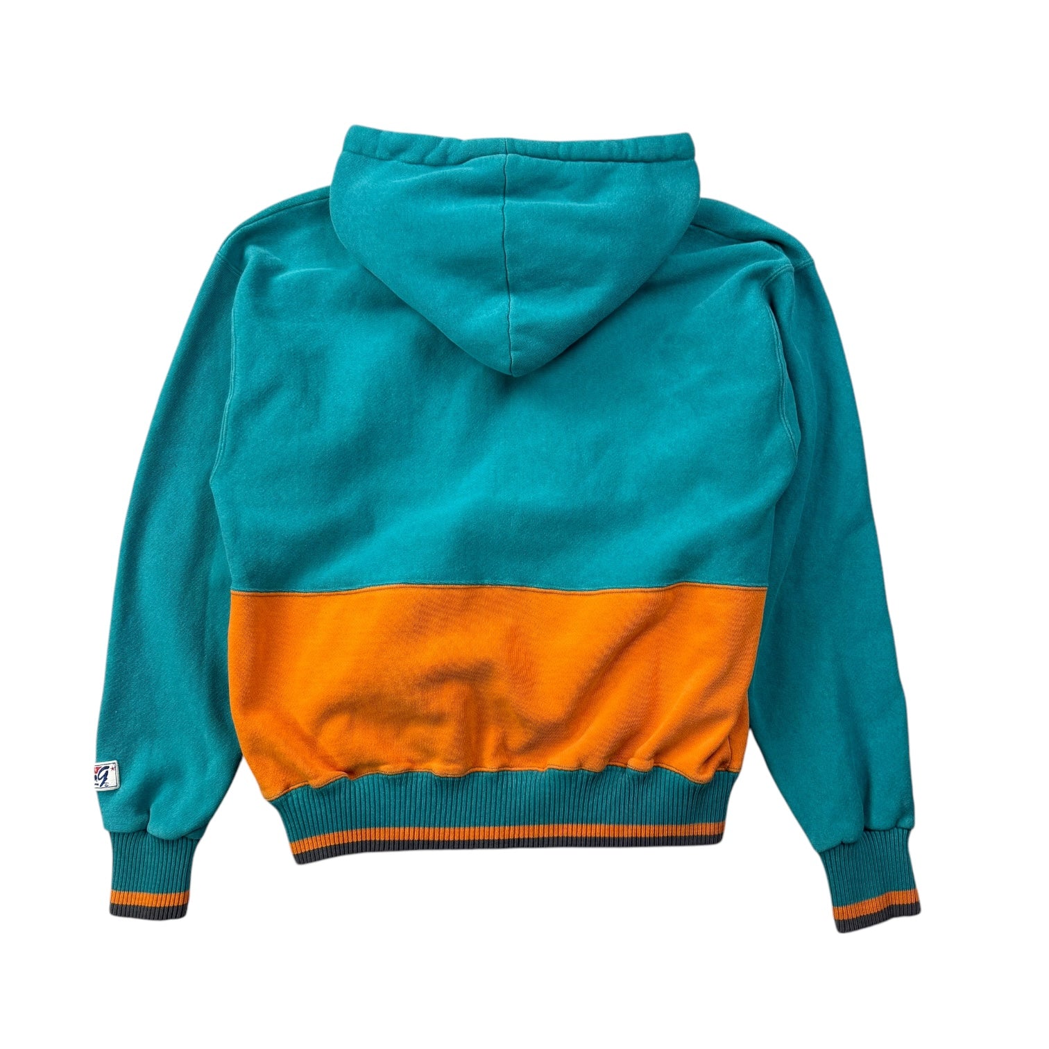 Vintage Miami Dolphins Two Tone Hoodie Green/Turqoise