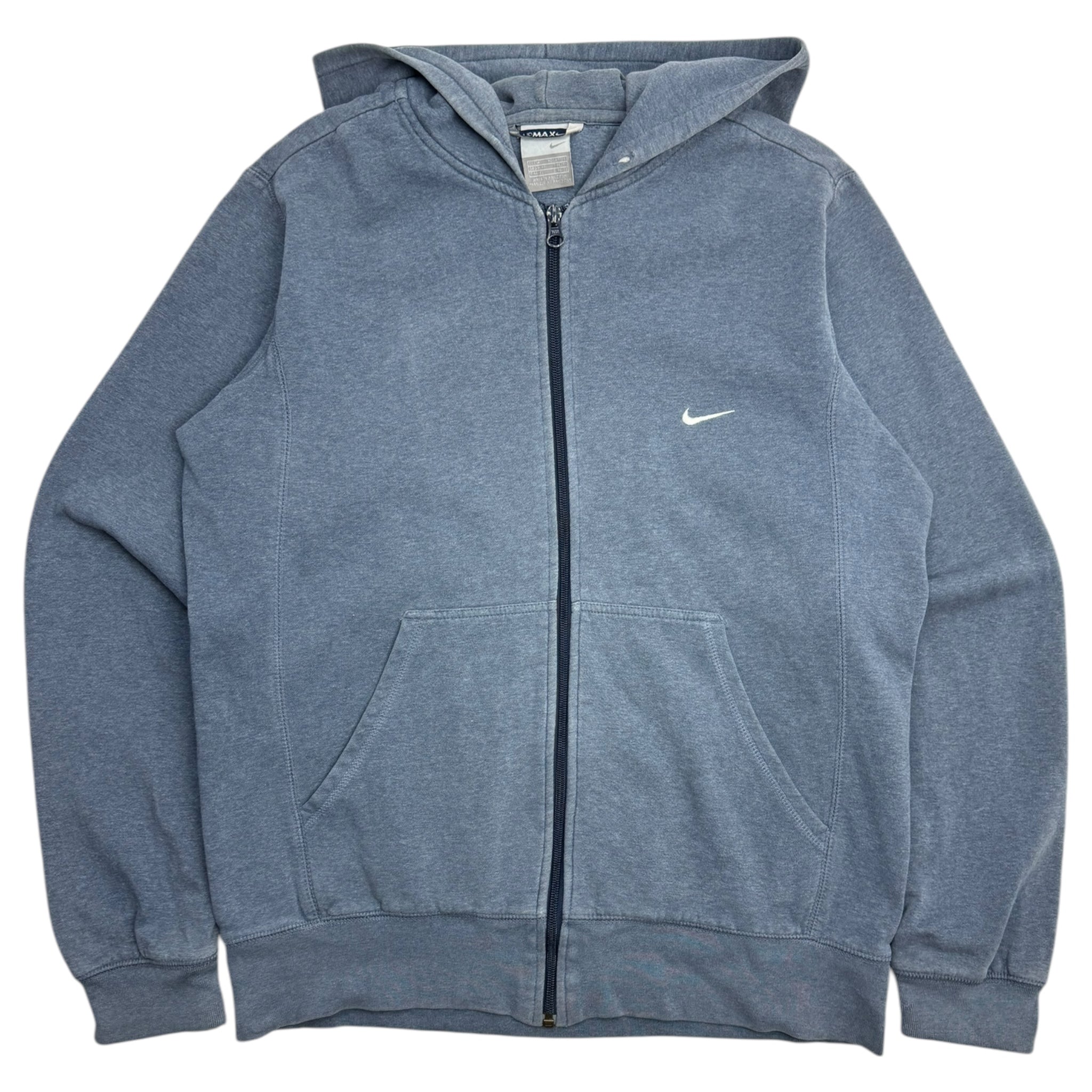 Vintage Y2K Nike AirMAX Euro Zip Up Hoodie Blue