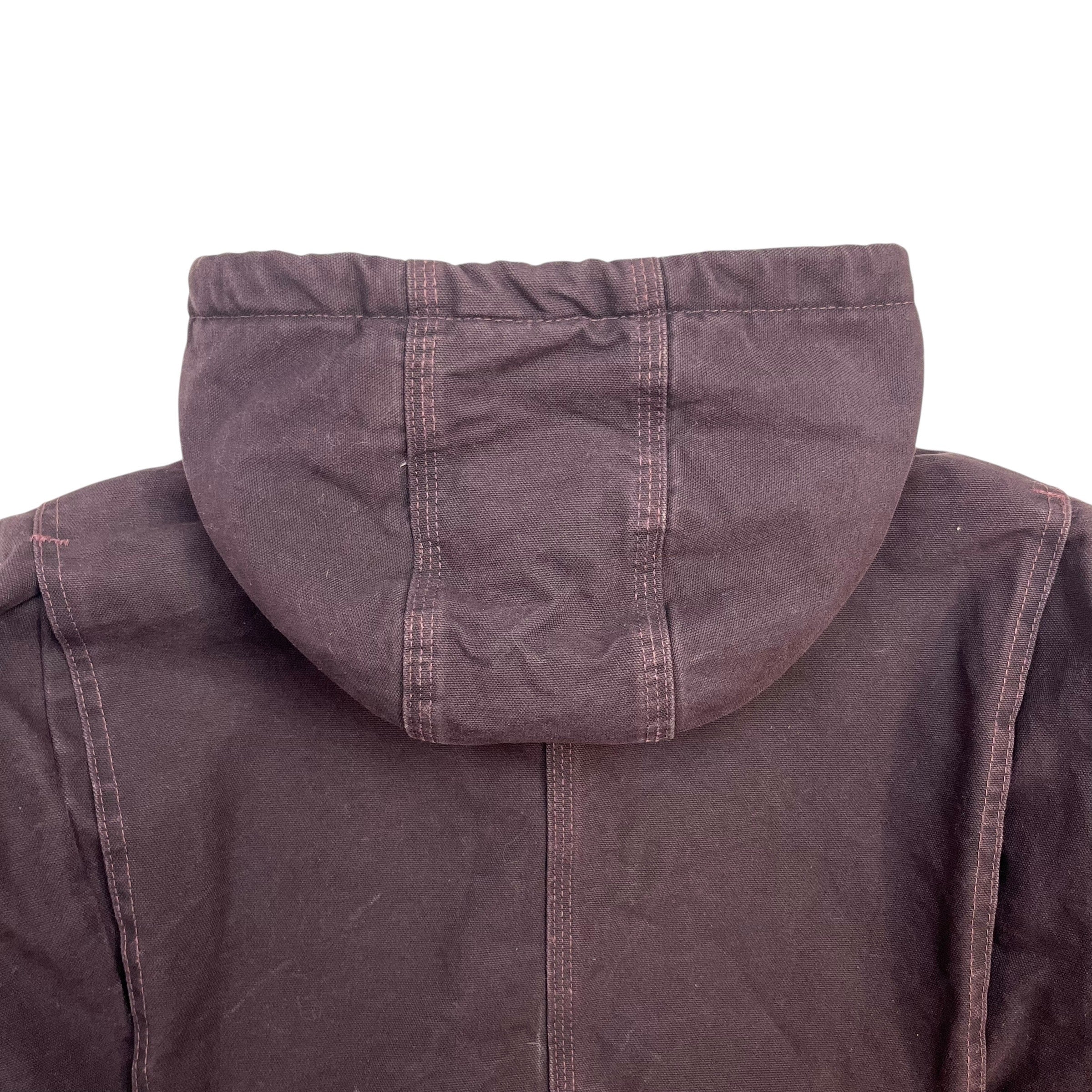 Vintage Carhartt Women’s Sherpa Lined Detroit Jacket Maroon