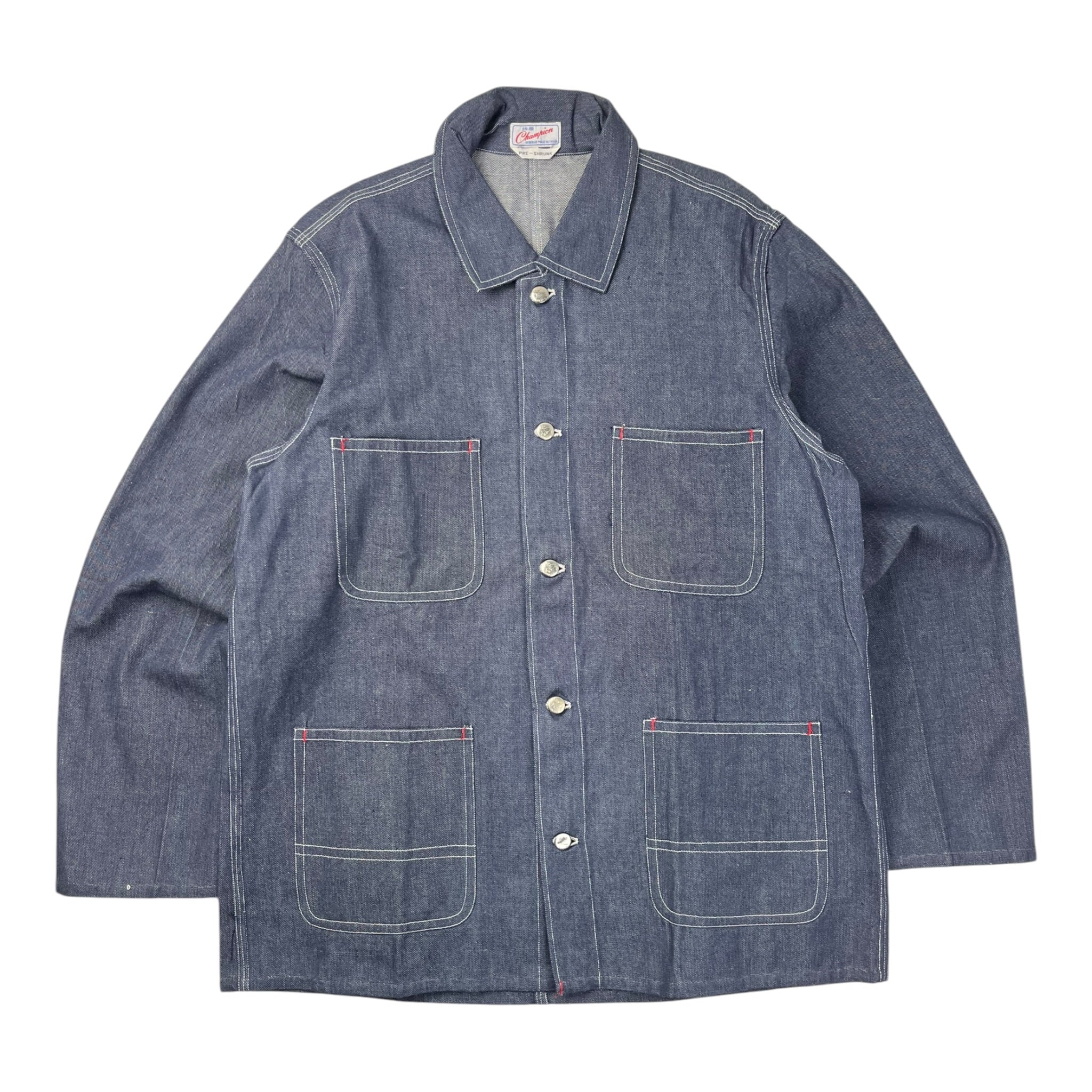 Vintage Champion Golden Horse Denim Chore Coat Navy