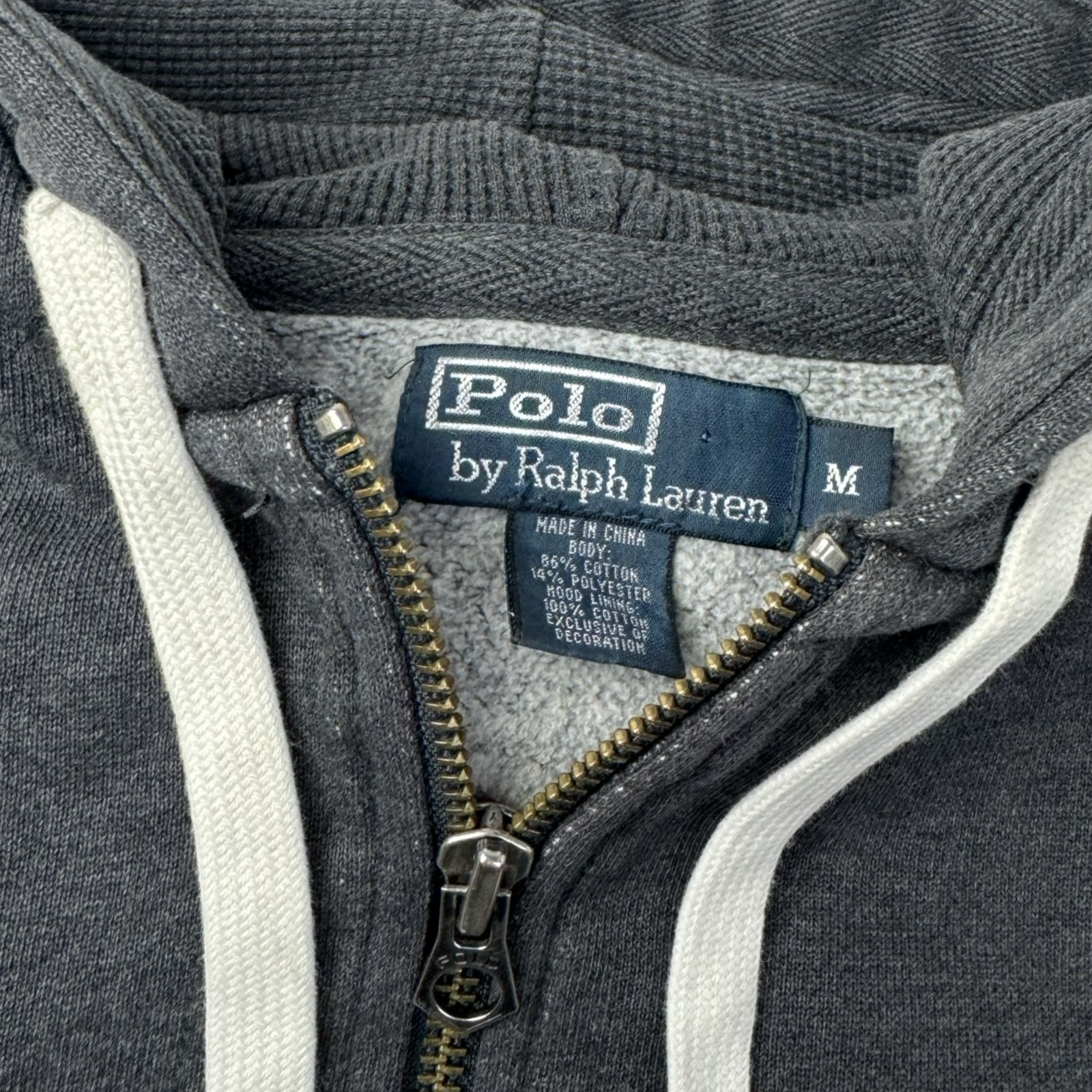 Vintage Polo Ralph Lauren Zip Up Hoodie Grey
