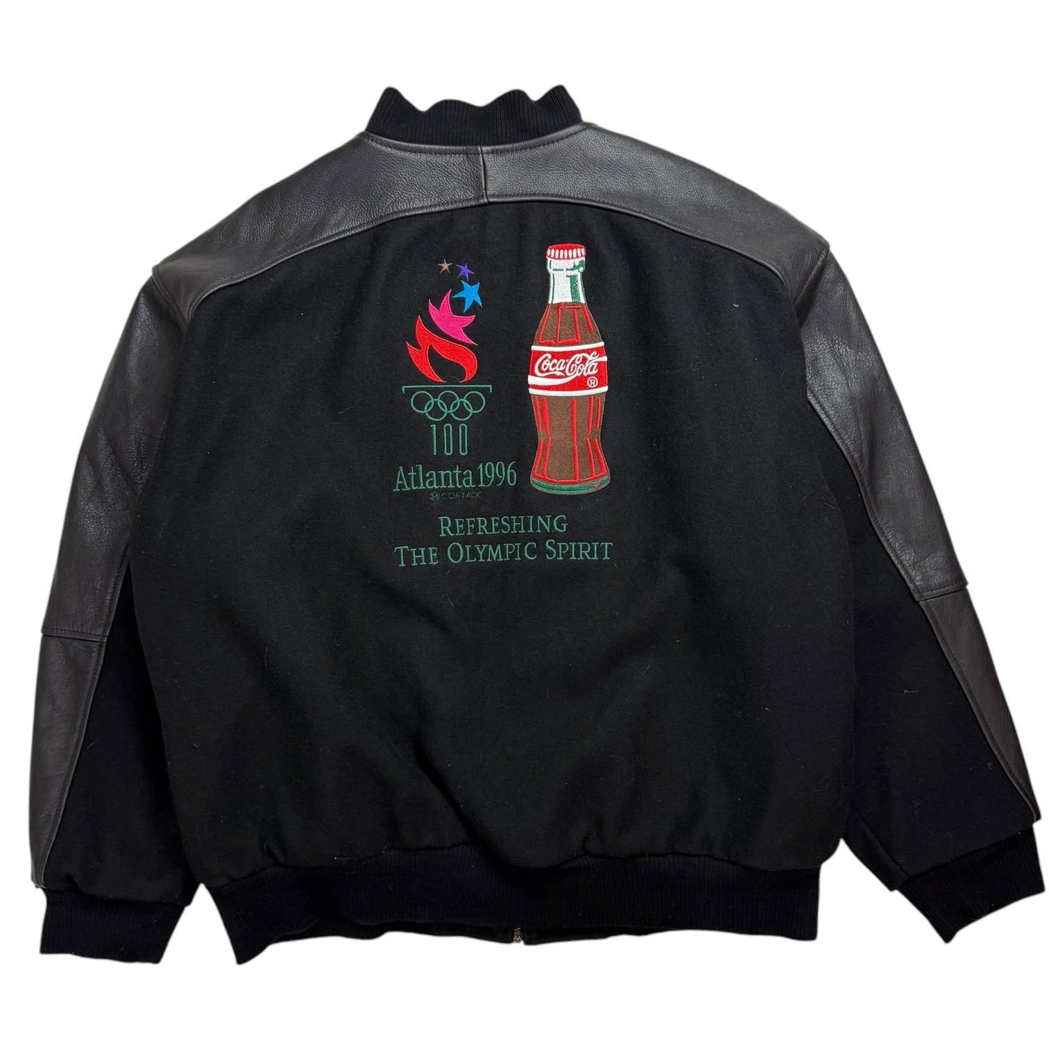 1996 Atlanta Olympics Coca Cola Bomber Jacket Black