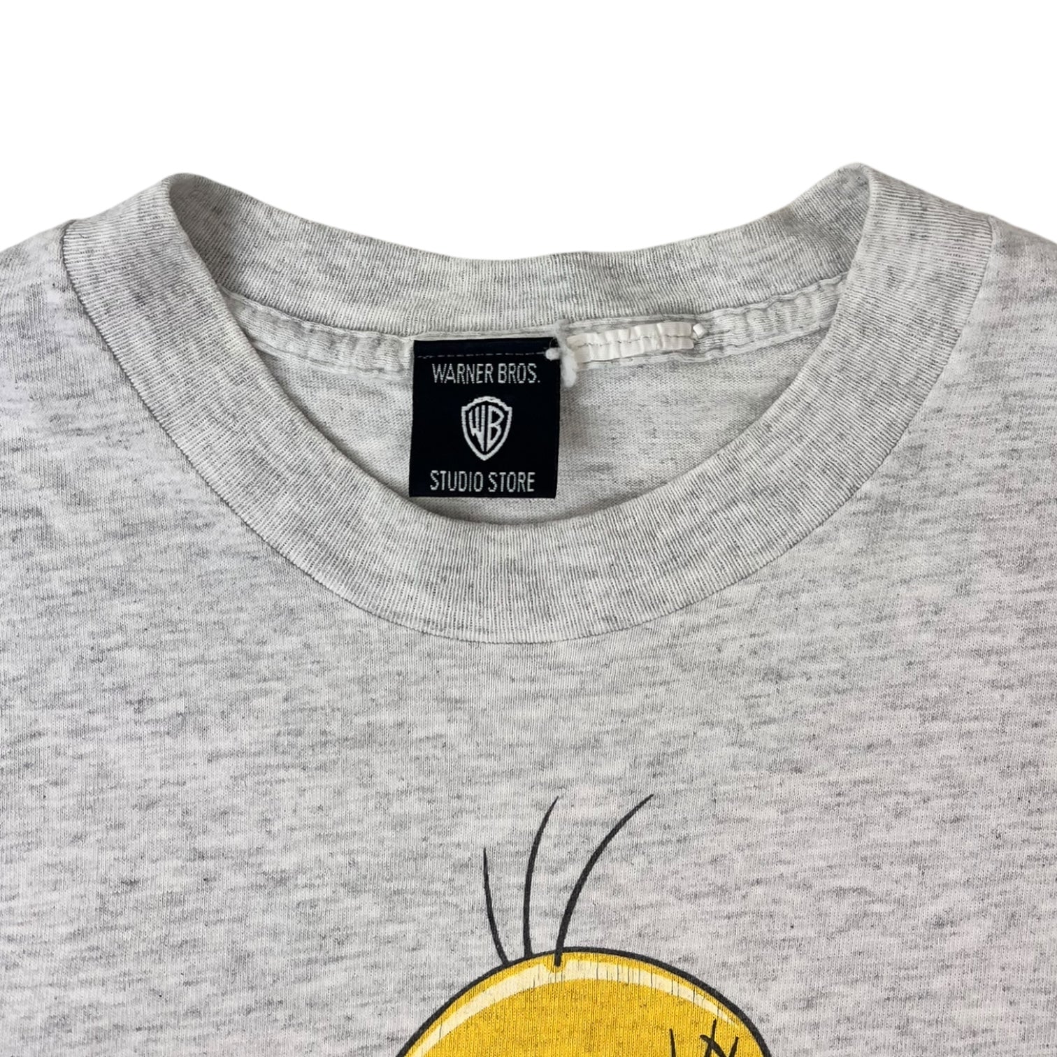 Vintage Tweety Bird Innocent Looney Tunes T-shirt Grey