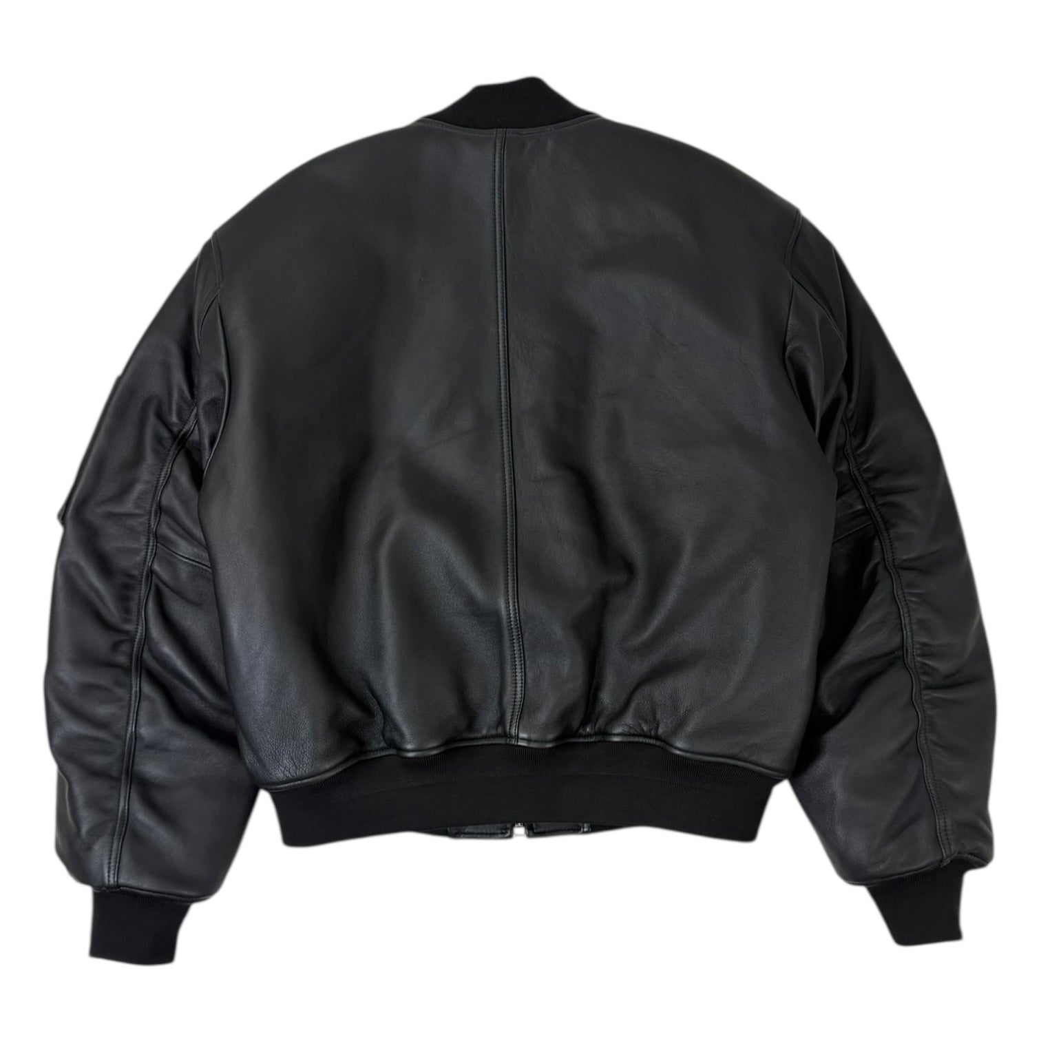Stussy Leather Built Bomber Black