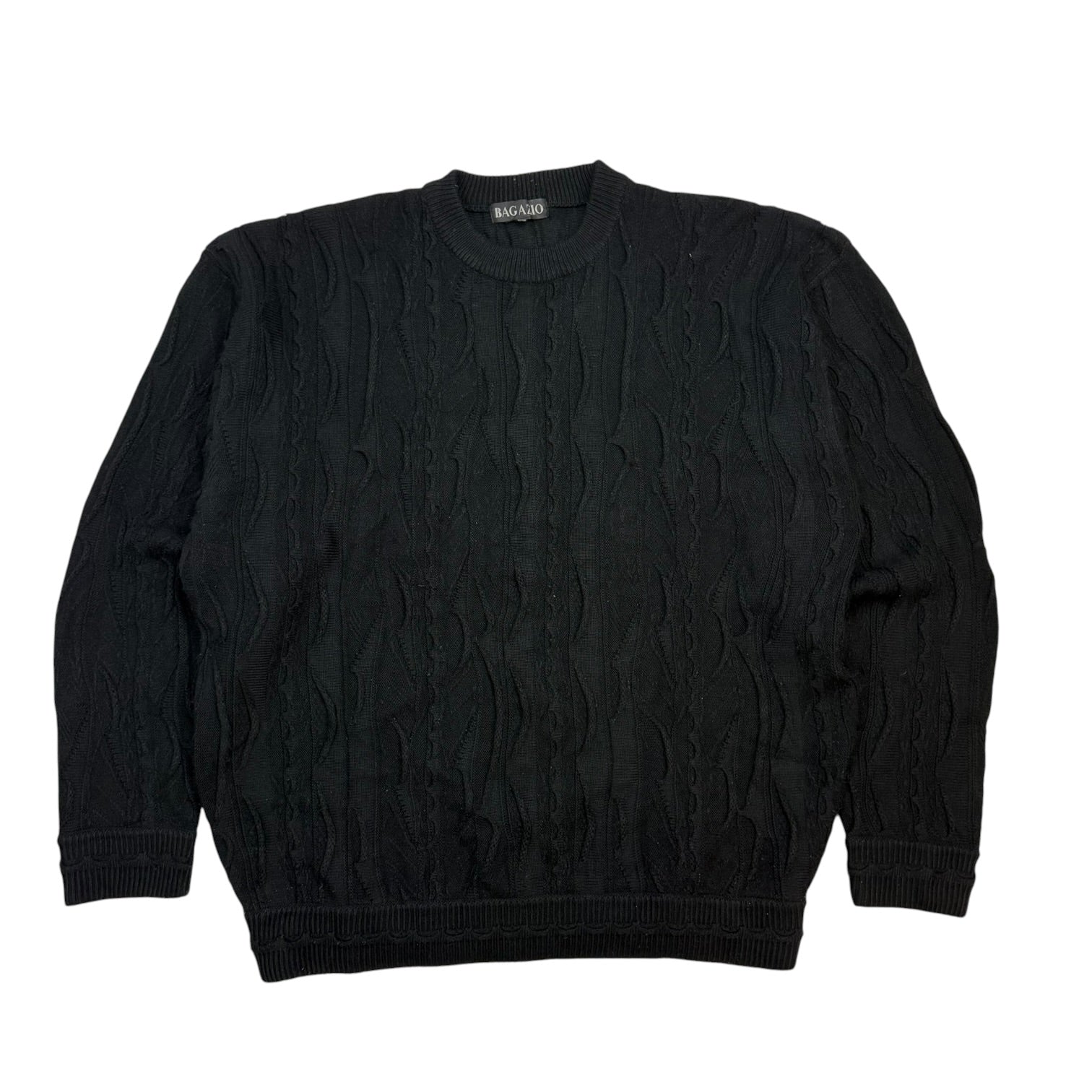 Vintage Bagazio Cable Knit Sweater Black