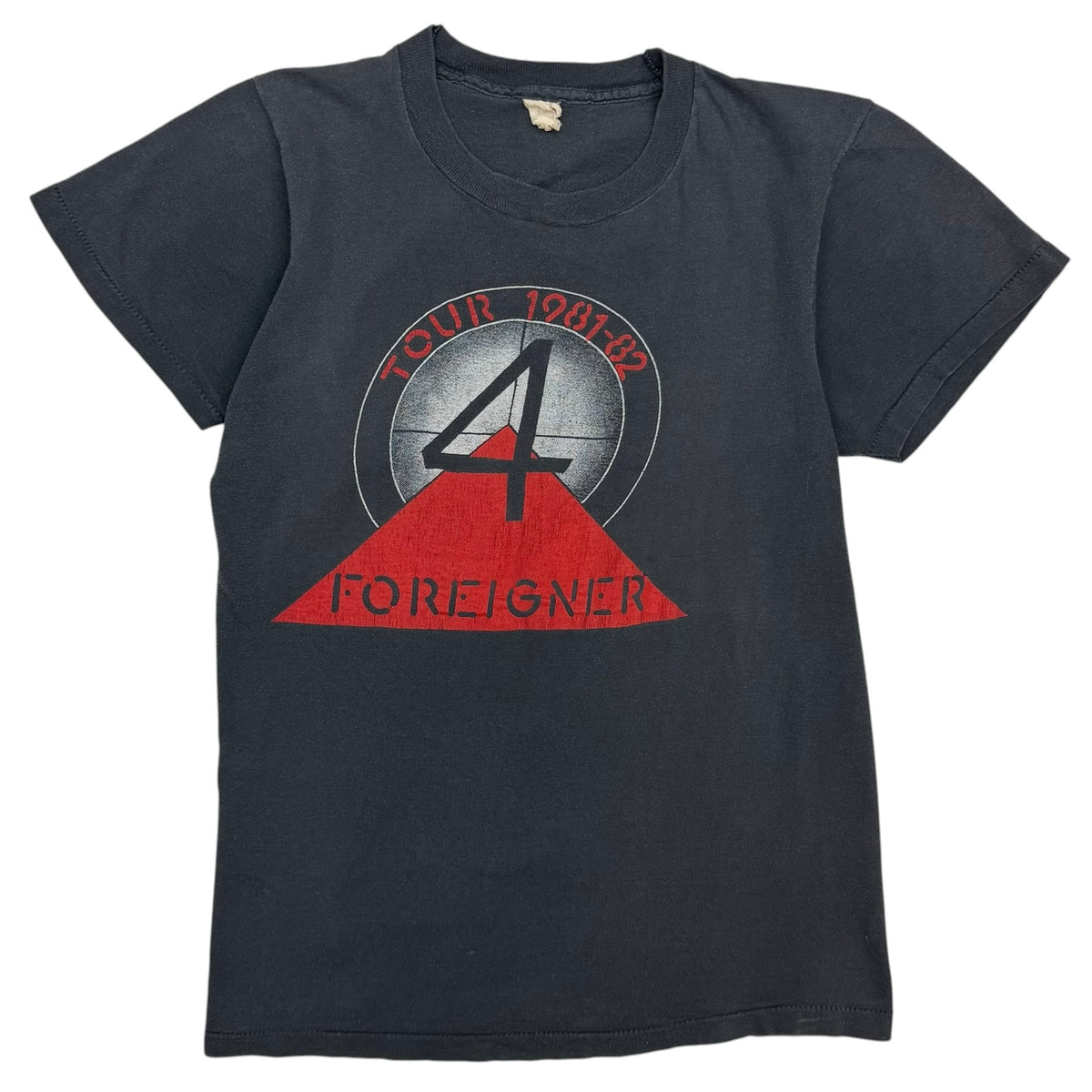 (W) 1981 Foreigner 4 World Tour Tee Black