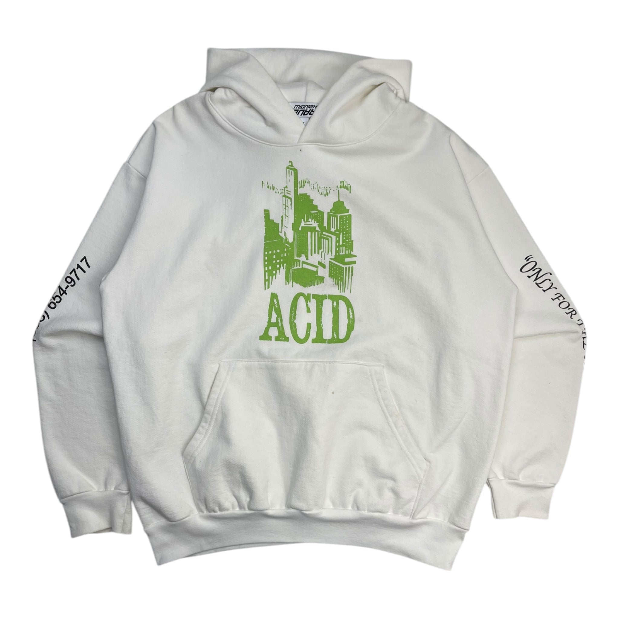 A$AP Rocky AWGE Midnight Rave Acid Hoodie White/Lime