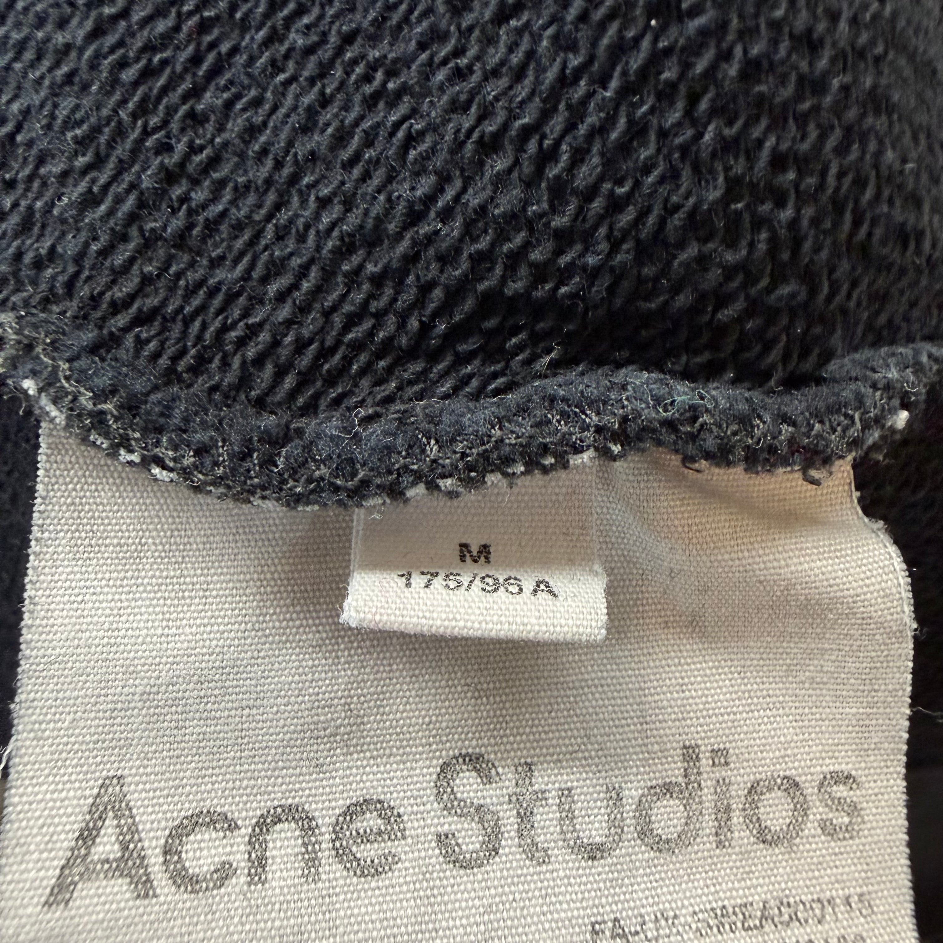 Acne Studios Face Patch Logo Hoodie Black
