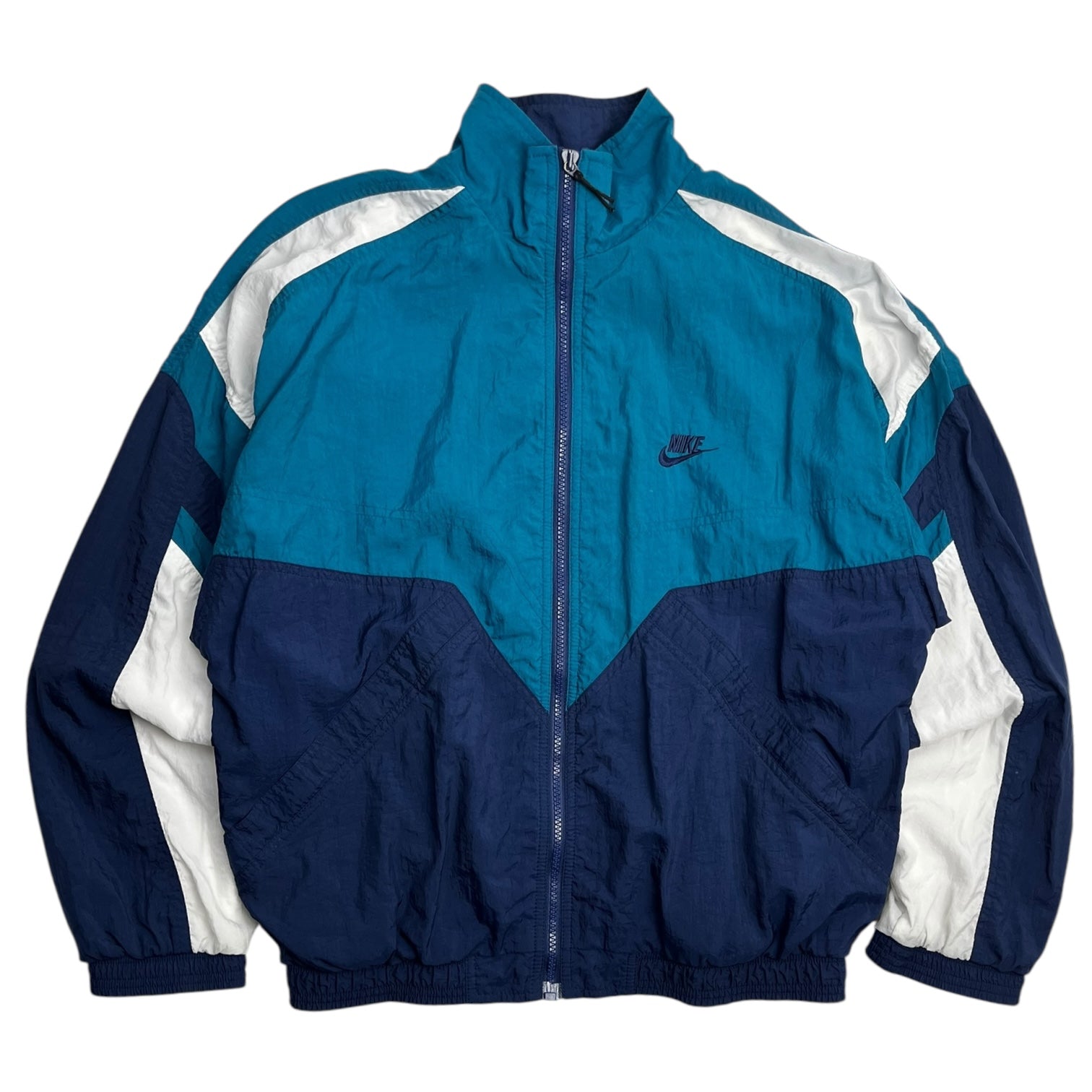Vintage Nike Color Blocked Windbreaker Teal/Navy