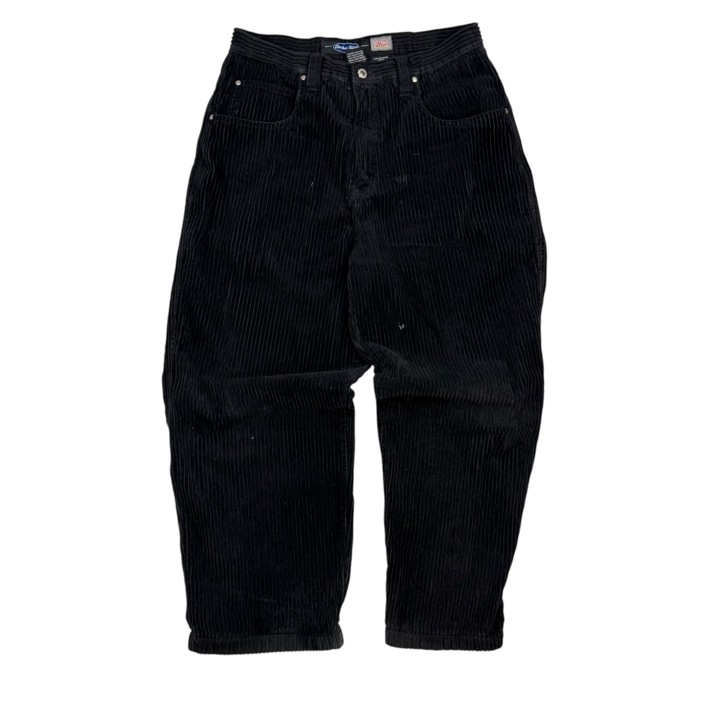 Vintage Anchor Blue Corduroy Pants Black