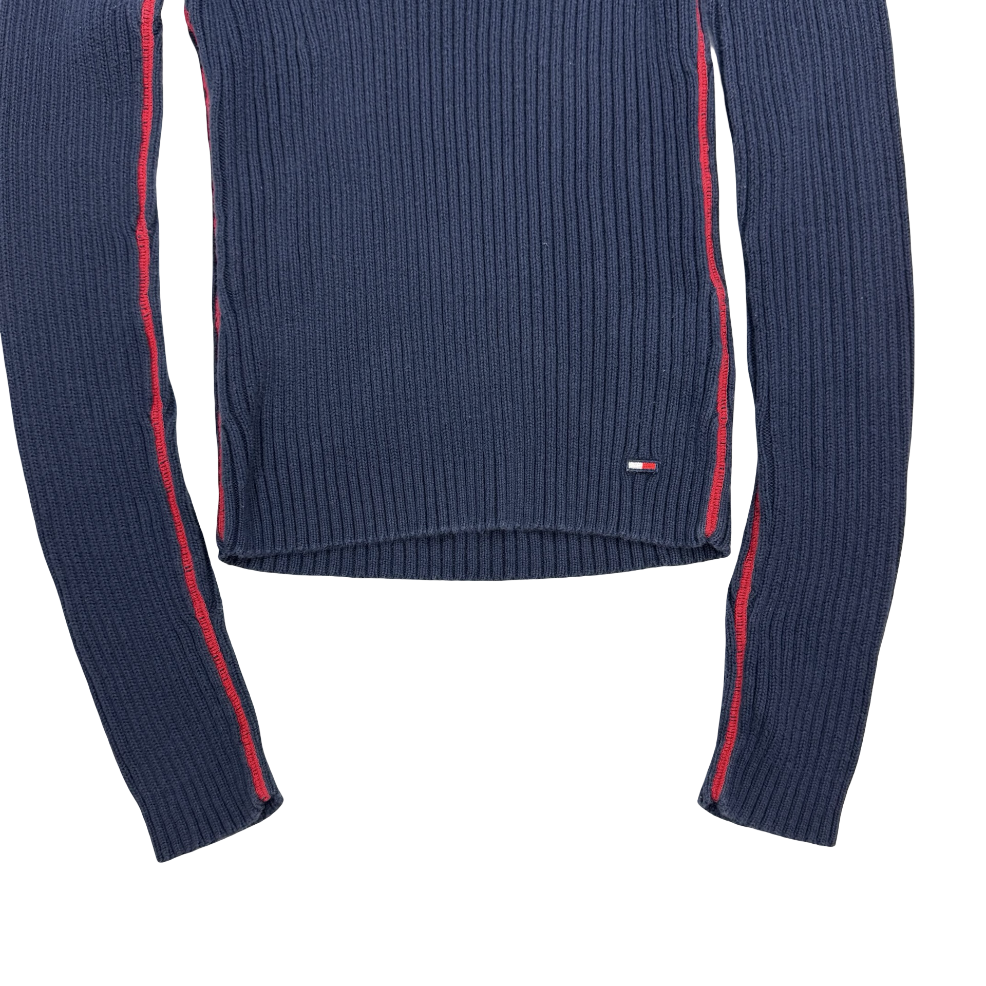 (W) Vintage Tommy Jeans Turtleneck Sweater Navy Blue