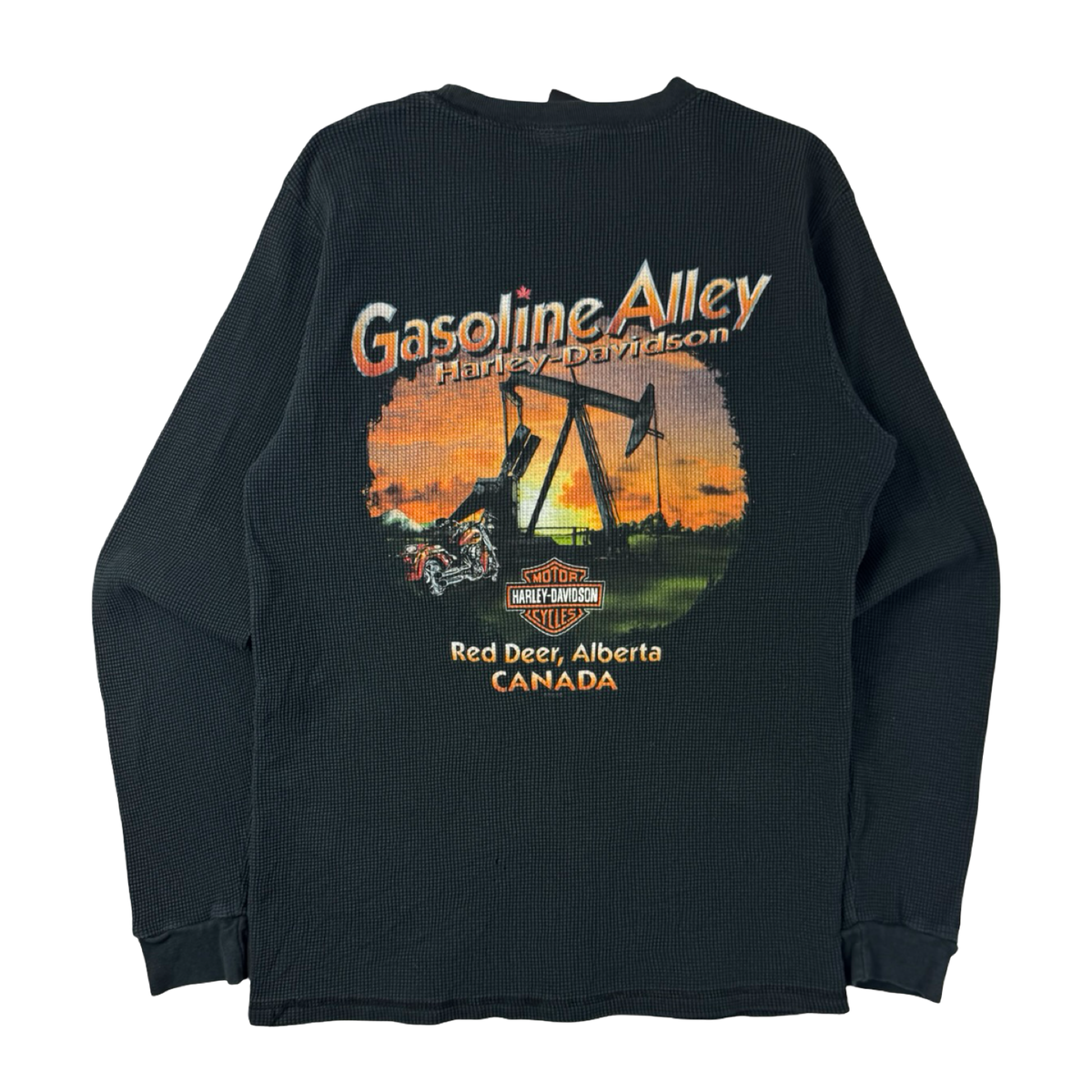 Vintage Harley Davidson Hardcore Motorcycles Thermal Longsleeve T-Shirt