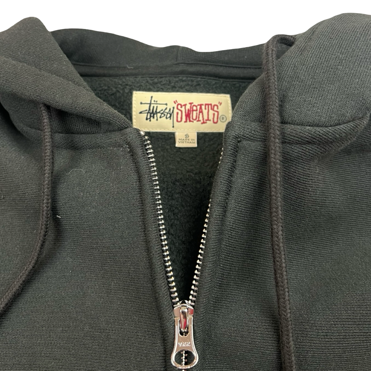 Stussy Basic Diamond Fleece Zip Up Hooded Sweatshirt