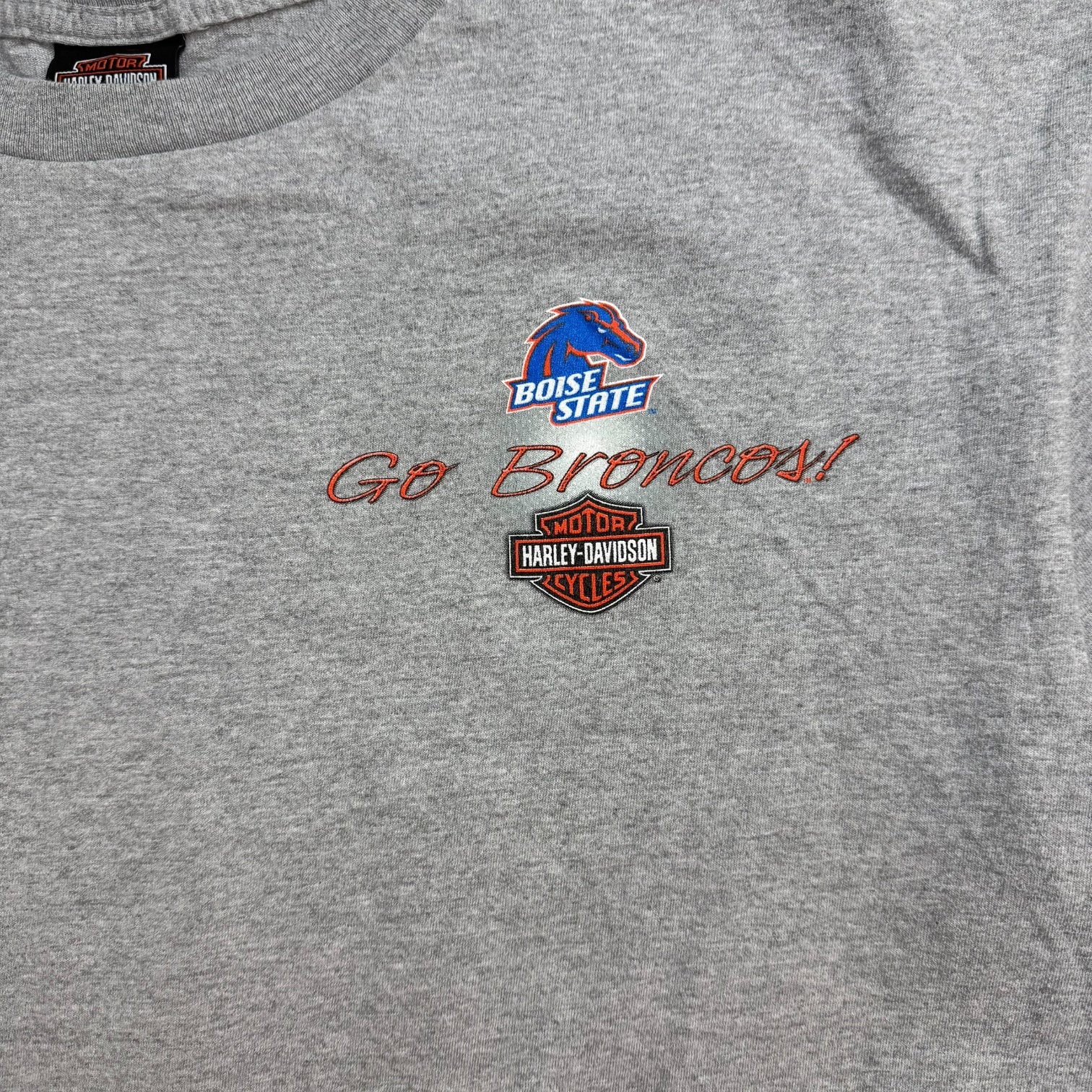 Vintage Boise State x Harley Davidson Tee Grey