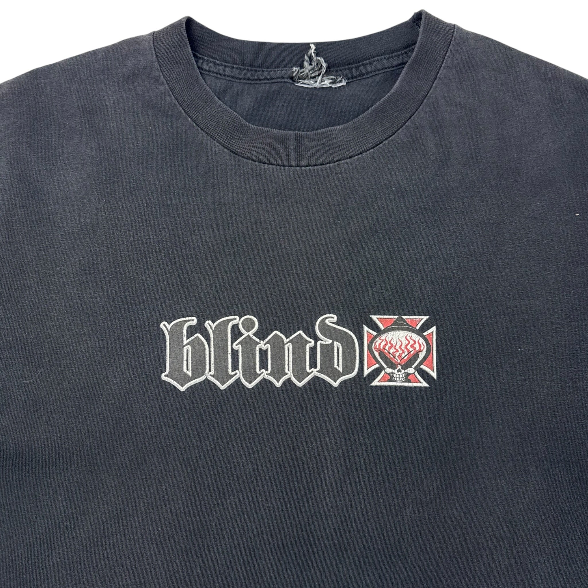 Vintage Blind Skateboards Iron Cross Flame Reaper L/S