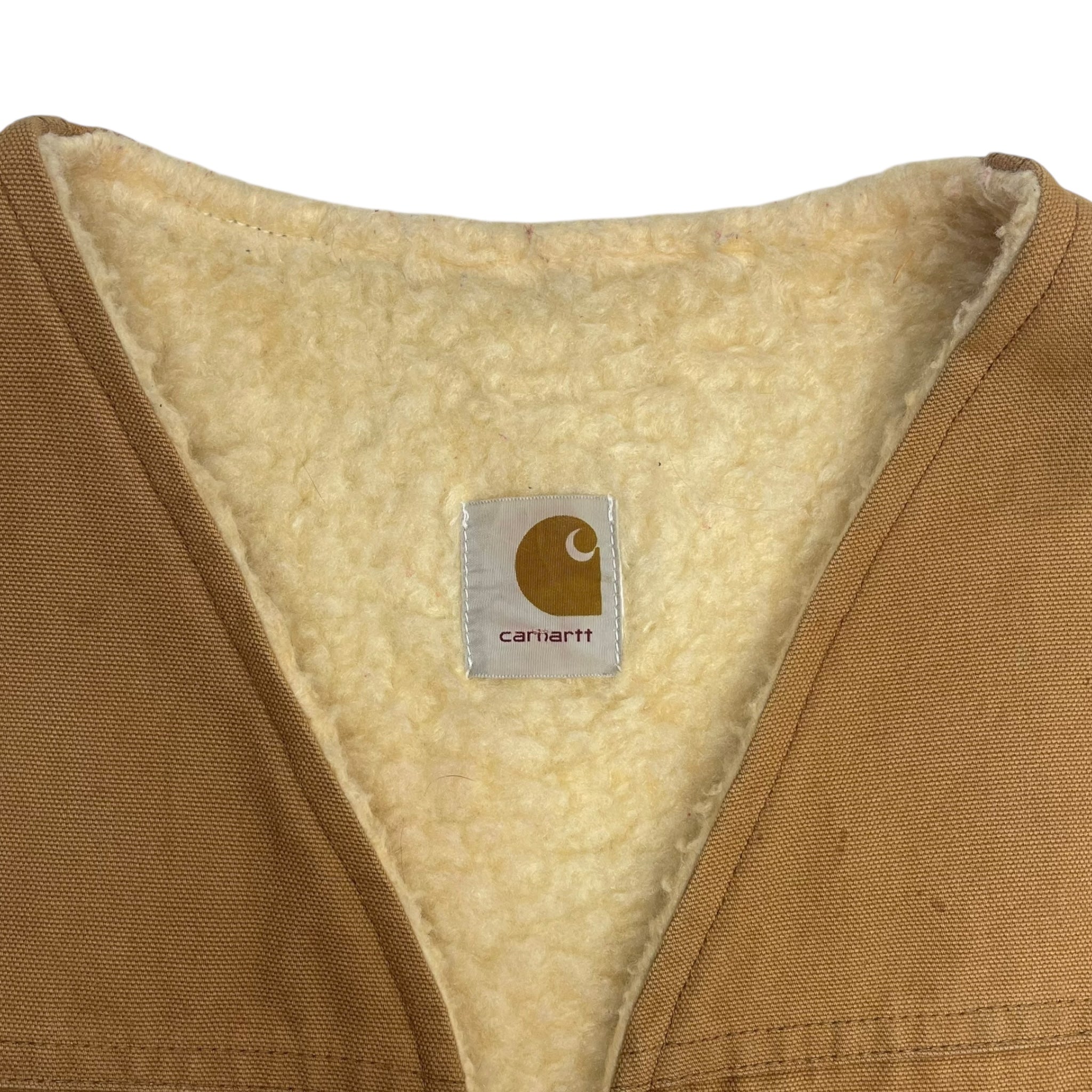 Vintage Carhartt Fleece Lined Vest Tan