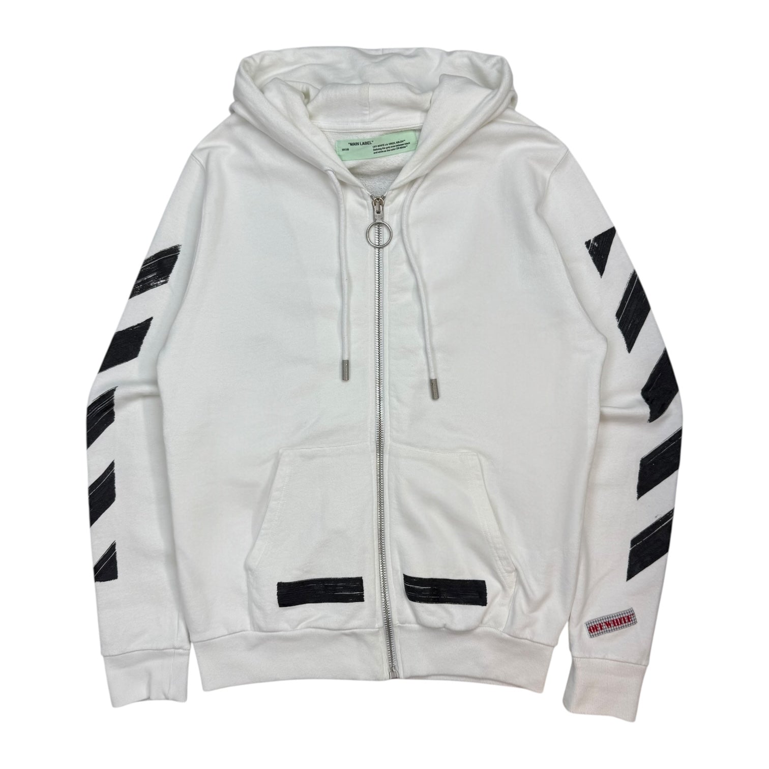 Off-White Brushed Arrows Hoodie White