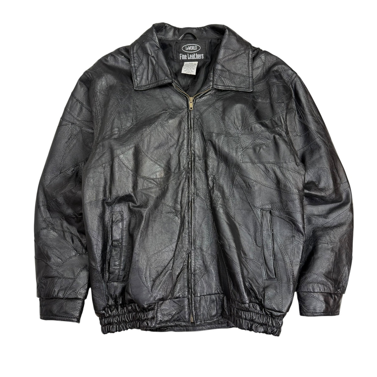 Vintage LeWorld Fine Leathers Leather Jacket Black