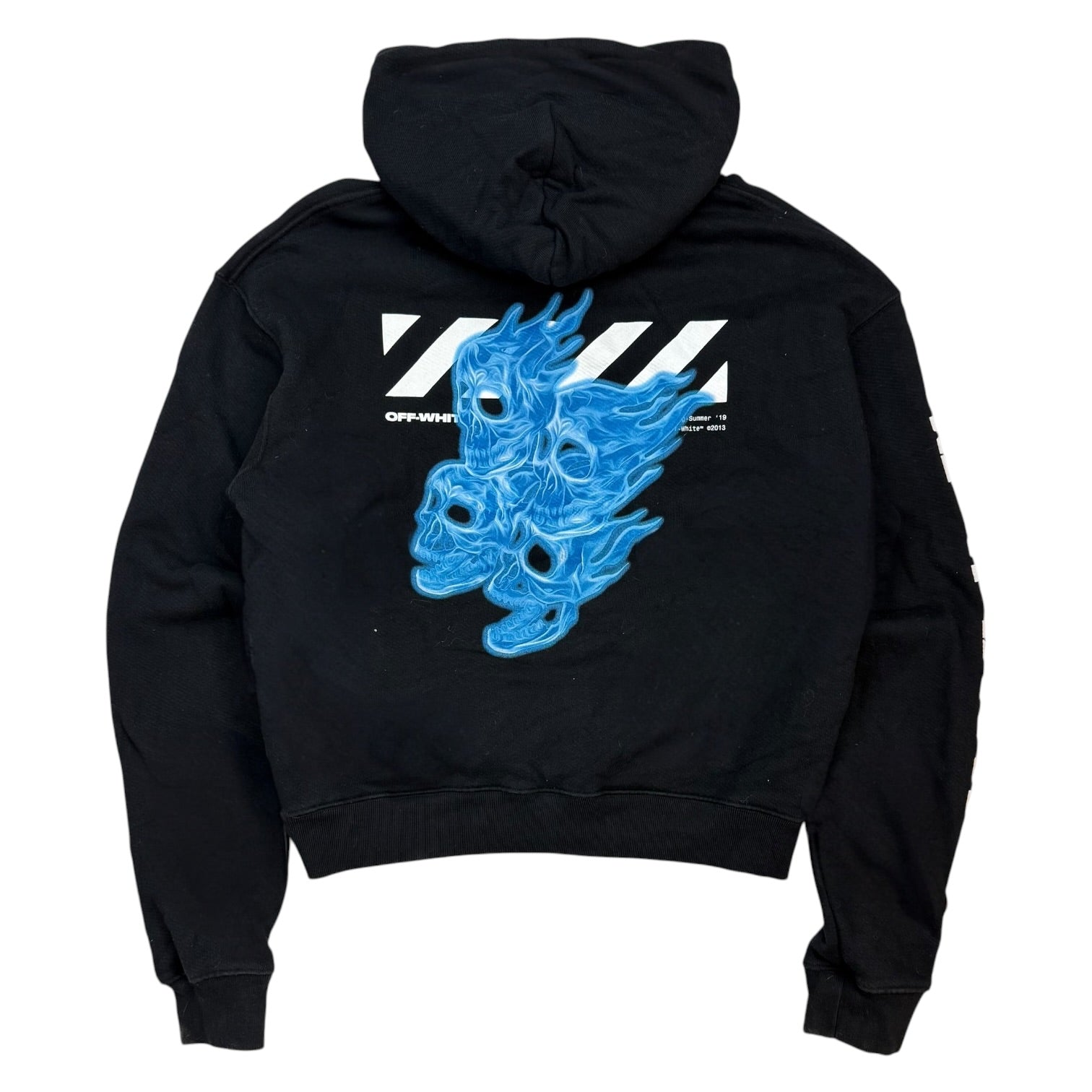 Off-White Diagonal Skulls Hoodie Black